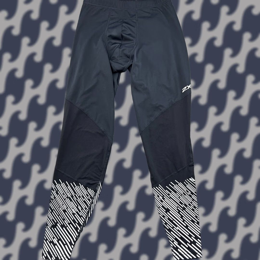 2XU 2XU Wind Defence Mens Compression Pants Sz M Running Sport Black Tights Athletic Size US 31 - 1 Thumbnail