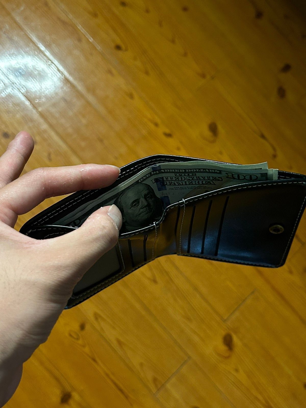 Japanese Brand Y2K Leather Cross Wallet (black) Size ONE SIZE - 2 Thumbnail