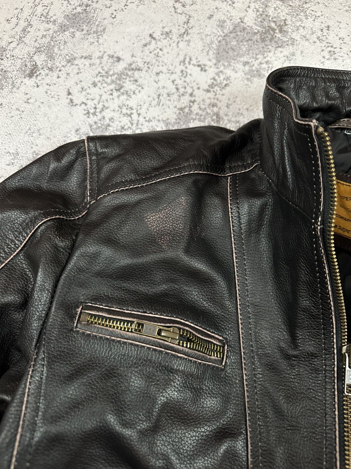 Leather Vintage Leather Jacket Moto Genuine Racing Y2K Motorcycle Size US S / EU 44-46 / 1 - 2 Thumbnail