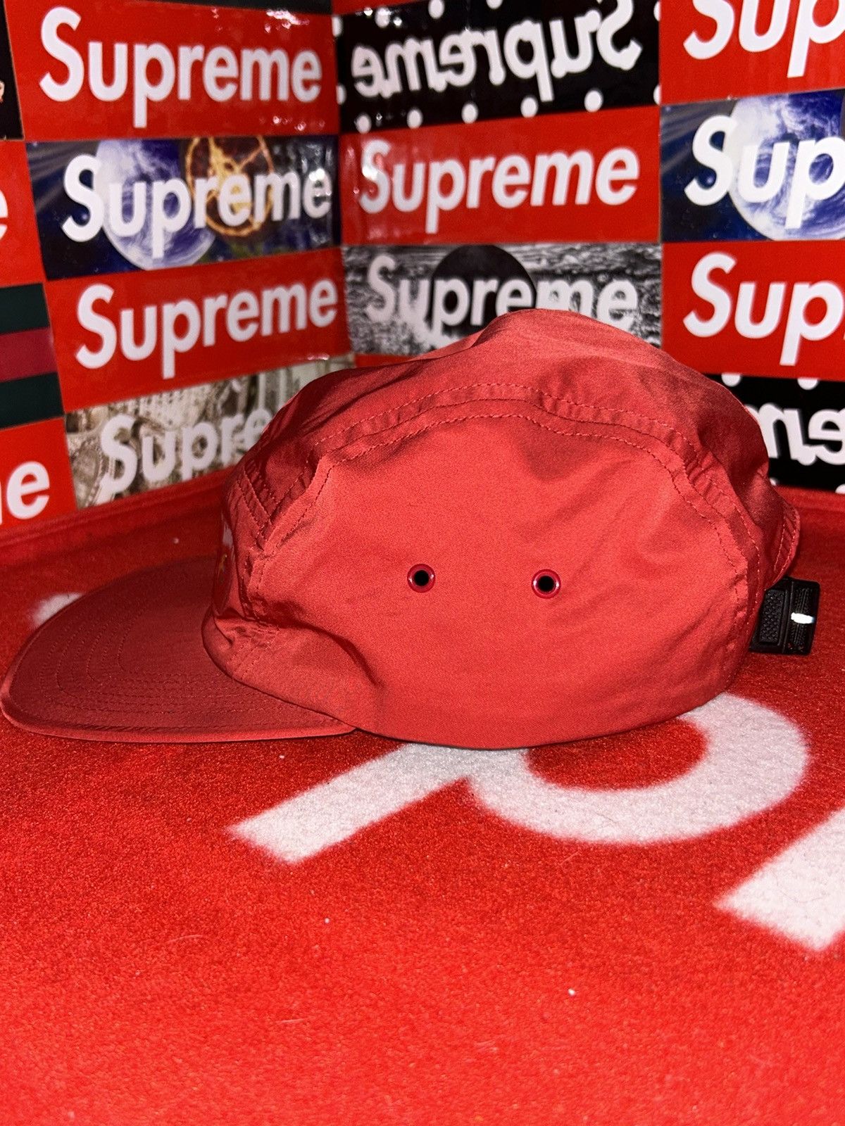 Supreme Supreme Holographic Logo Camp Cap Red SS19 RARE HAT Size ONE SIZE - 6 Thumbnail