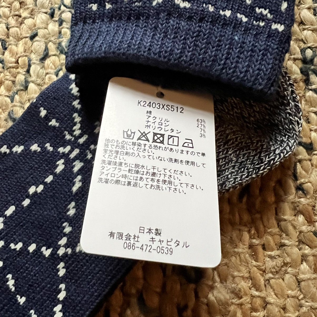 Kapital Kapital Sashiko Socks One Size White And Blue Size ONE SIZE - 2 Thumbnail