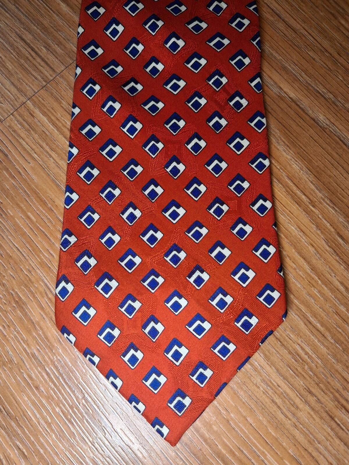 Polo Ralph Lauren Polo Ralph Lauren Silk Tie Red Geometric Handmade USA Wide Size ONE SIZE - 1 Thumbnail