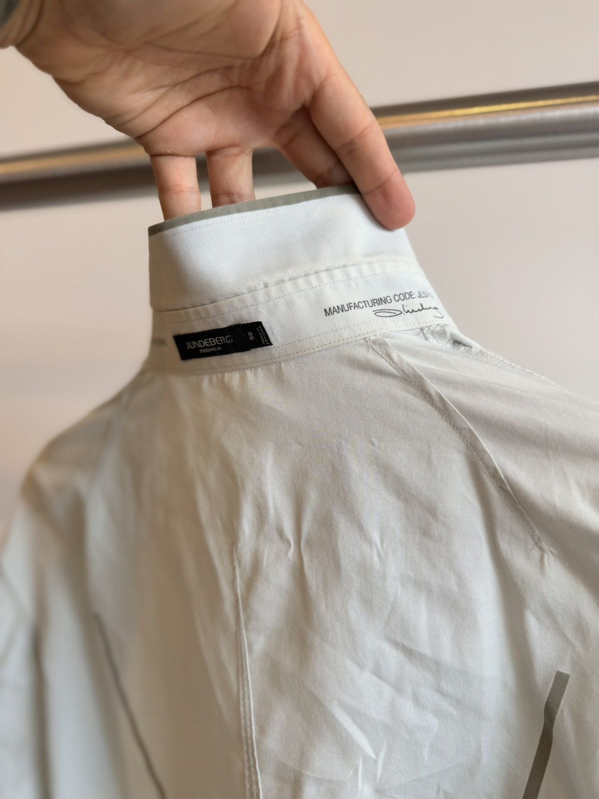 J.Lindeberg J.Lindeberg Light Grey Buttondown Shirt Size 50 Size US M / EU 48-50 / 2 - 15 Thumbnail