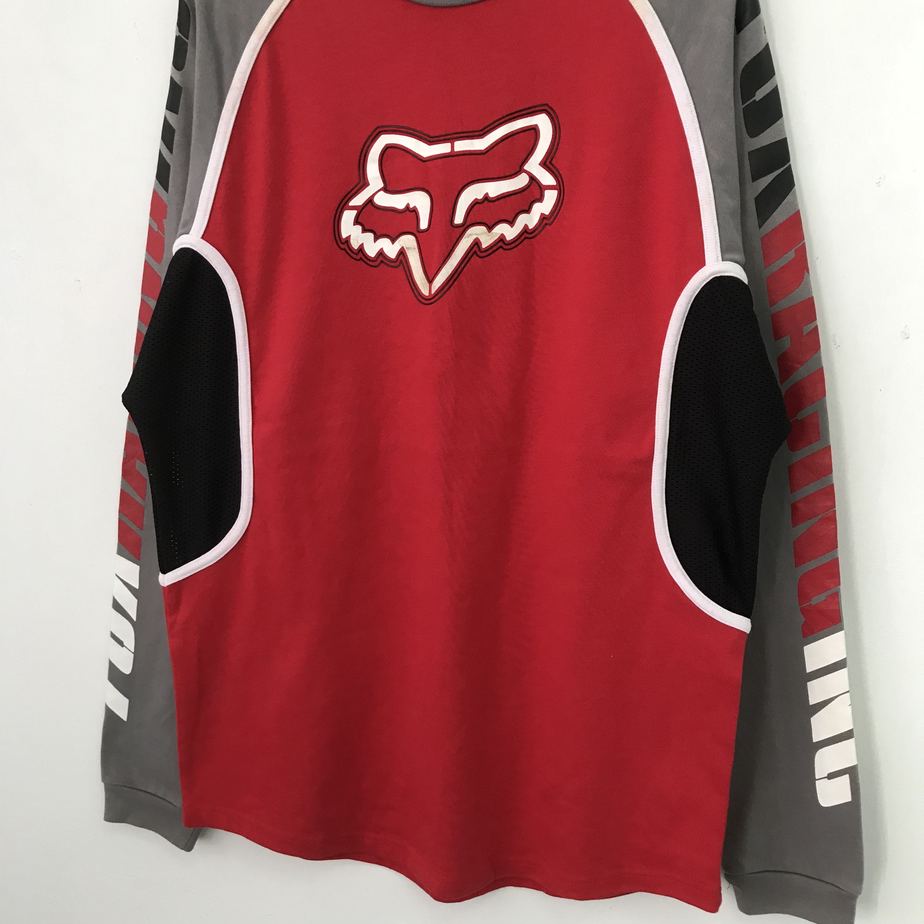 Fox Racing Vintage Fox Racing Team Motocross Red Tshirt - 478 Size US L / EU 52-54 / 3 - 3 Thumbnail