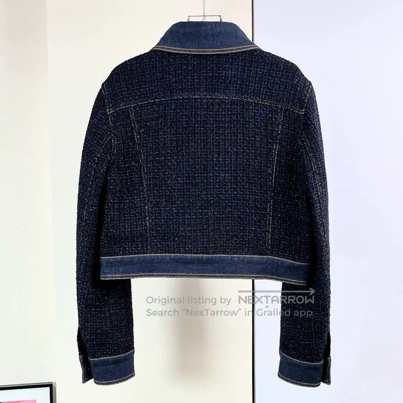 Chanel Chanel 18P blue thick flower intimate denim jacket Size M / US 6-8 / IT 42-44 - 4 Thumbnail