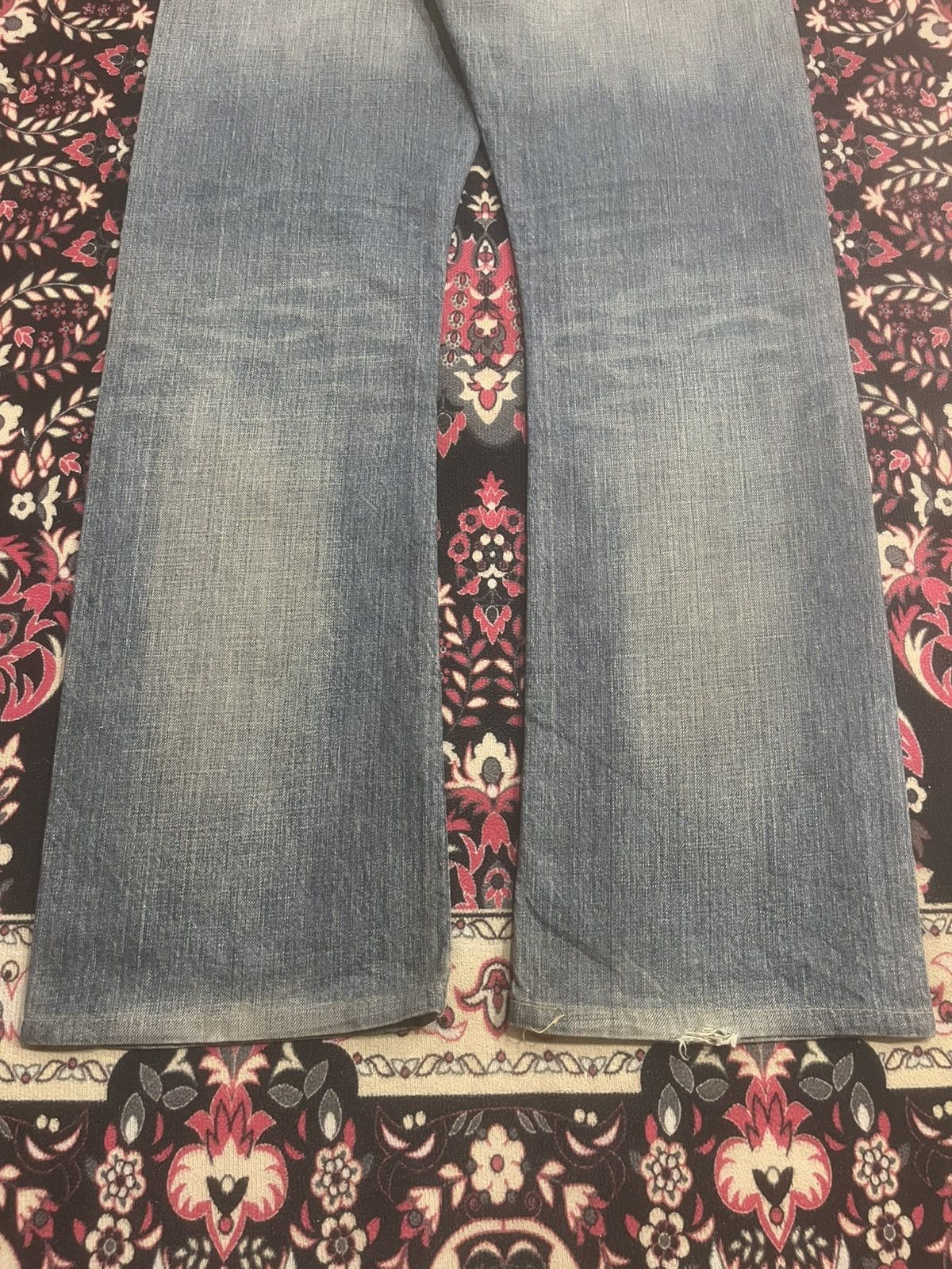 Levi's Y2K Levi’s 507 Blue Faded Washed Distressed Patches Jeans Size US 29 - 11 Thumbnail
