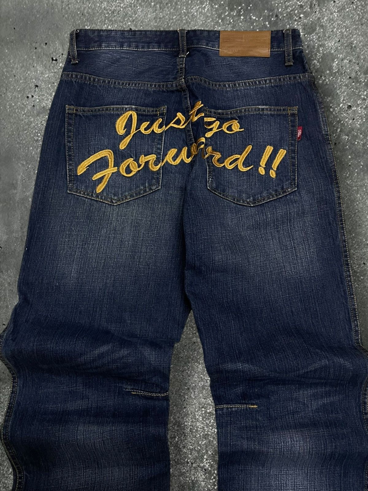 Japanese Brand Vintage Japan Rare IllGarment Just Go Forward Daicock Denim Size US 31 - 5 Thumbnail