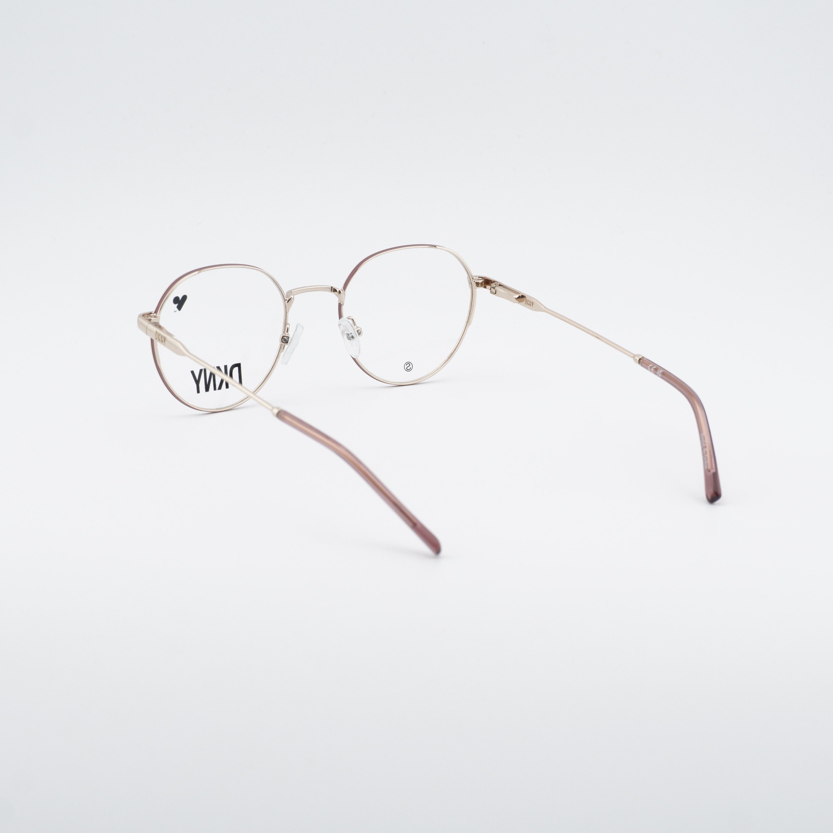 DKNY DKNY DK1032 717 Eyeglasses Gold 48mm Round Frame Size ONE SIZE - 4 Thumbnail
