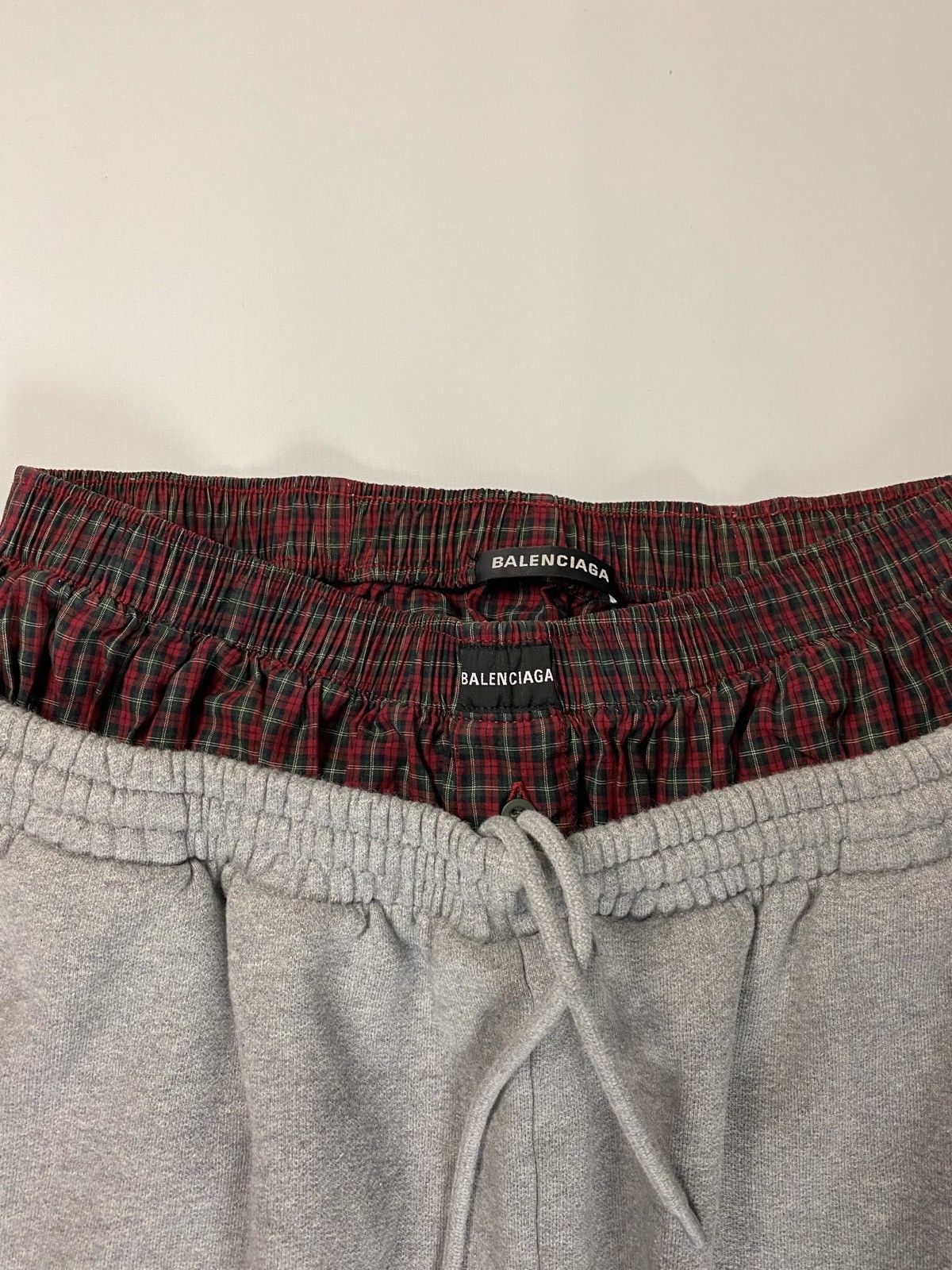 Balenciaga Balenciaga Gray Sagging Layered Trompe L’oeil Swetpants Size US 32 / EU 48 - 3 Thumbnail