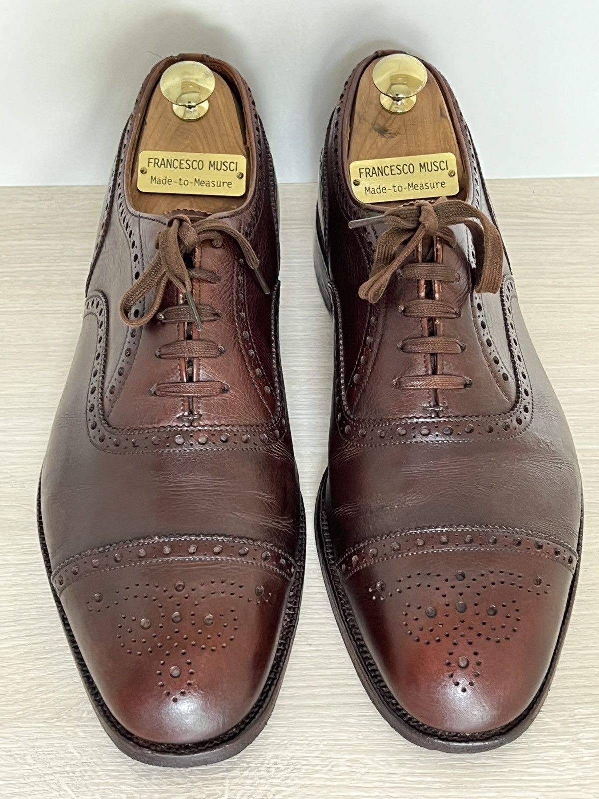 Church's Church's Custom Grade Brown Leather Semi-Brogue Oxfords Size US 9.5 / EU 42-43 - 5 Thumbnail