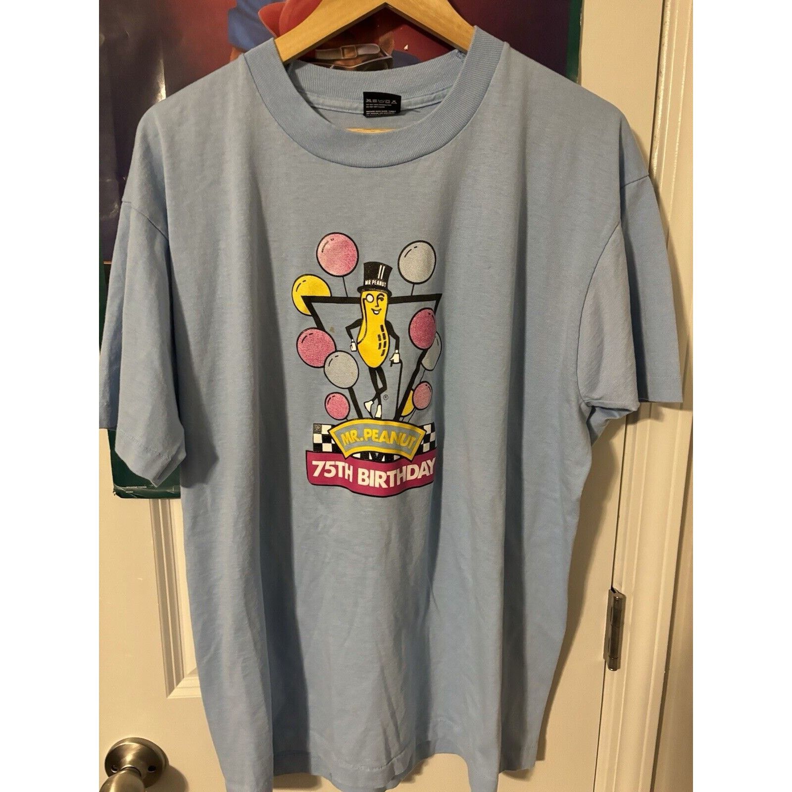 Other Vintage Mr. Peanut 75th birthday blue single T-shirt Size XL Size US XL / EU 56 / 4 - 2 Thumbnail