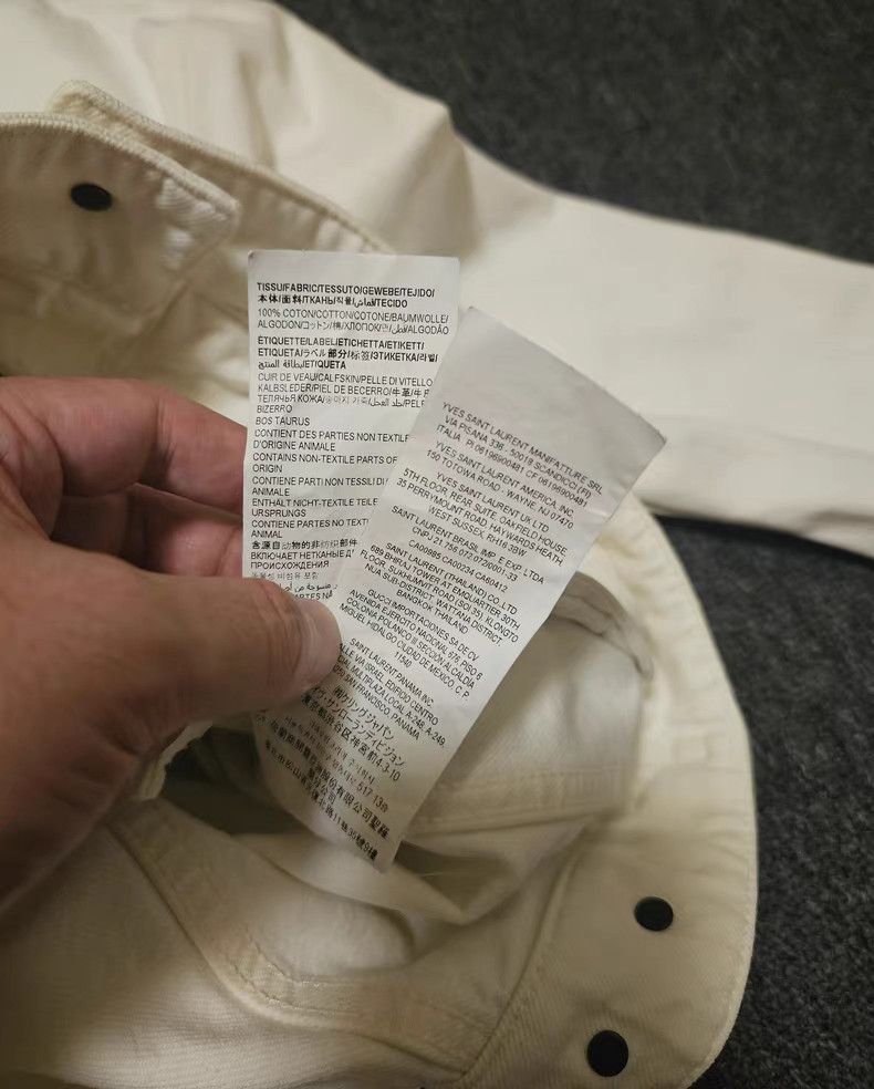 Saint Laurent Paris SAINT LAURENT YSL Off-White Denim Jacket Size US M / EU 48-50 / 2 - 2 Thumbnail