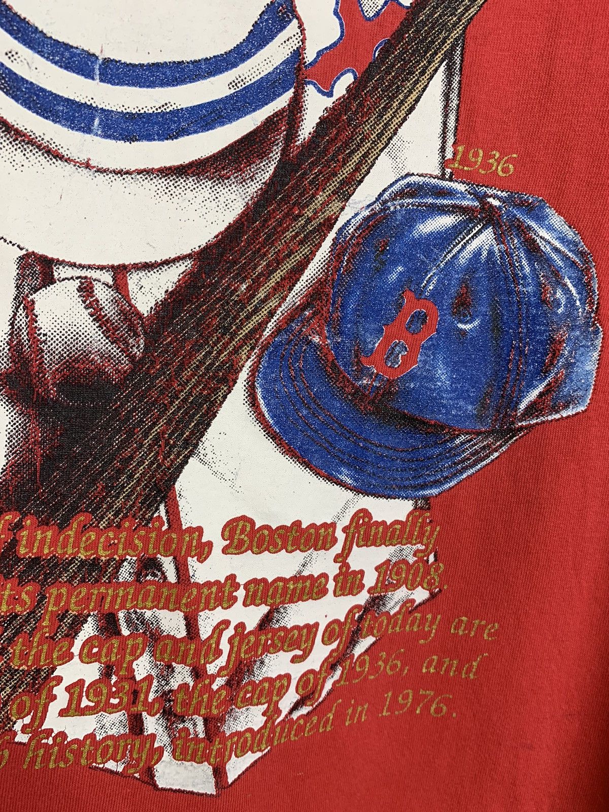 MLB × Nutmeg × Vintage Vintage Boston Red Sox Single Stitch T-shirt Size US L / EU 52-54 / 3 - 12 Thumbnail