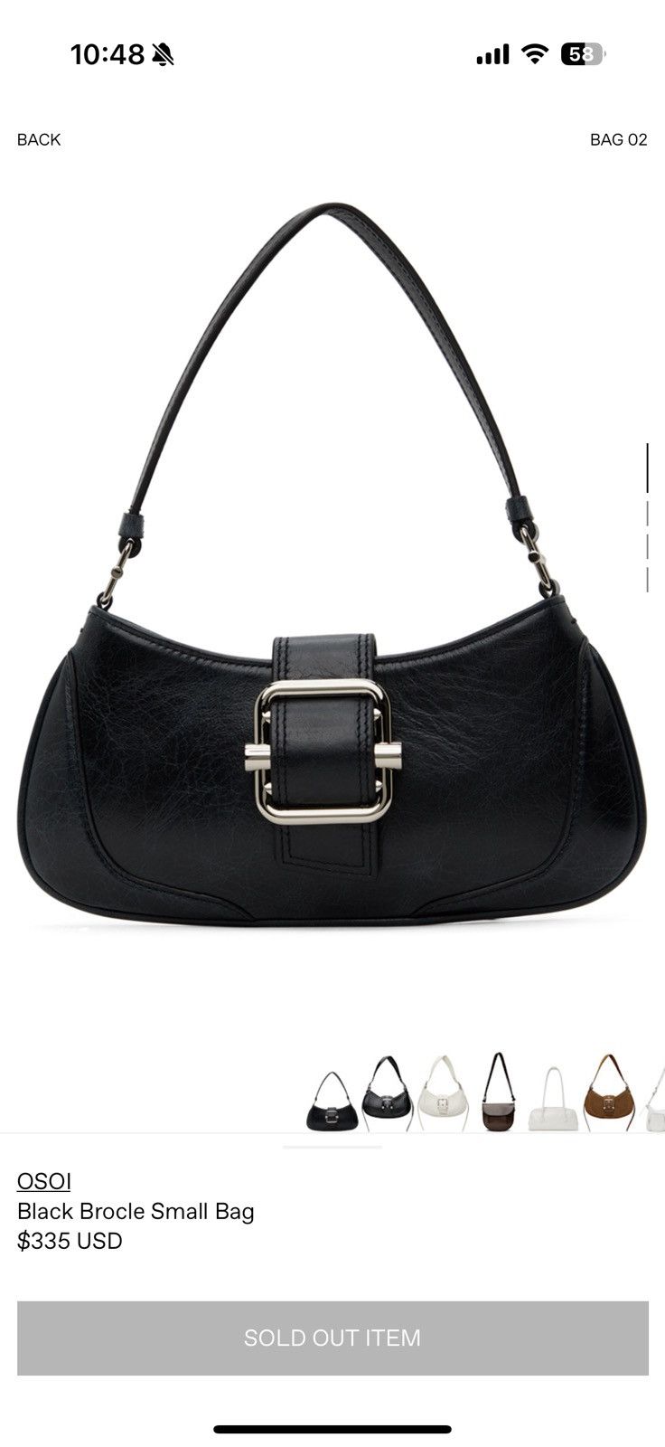 Other OSOI Small Brocle Bag Black Size ONE SIZE - 1 Thumbnail