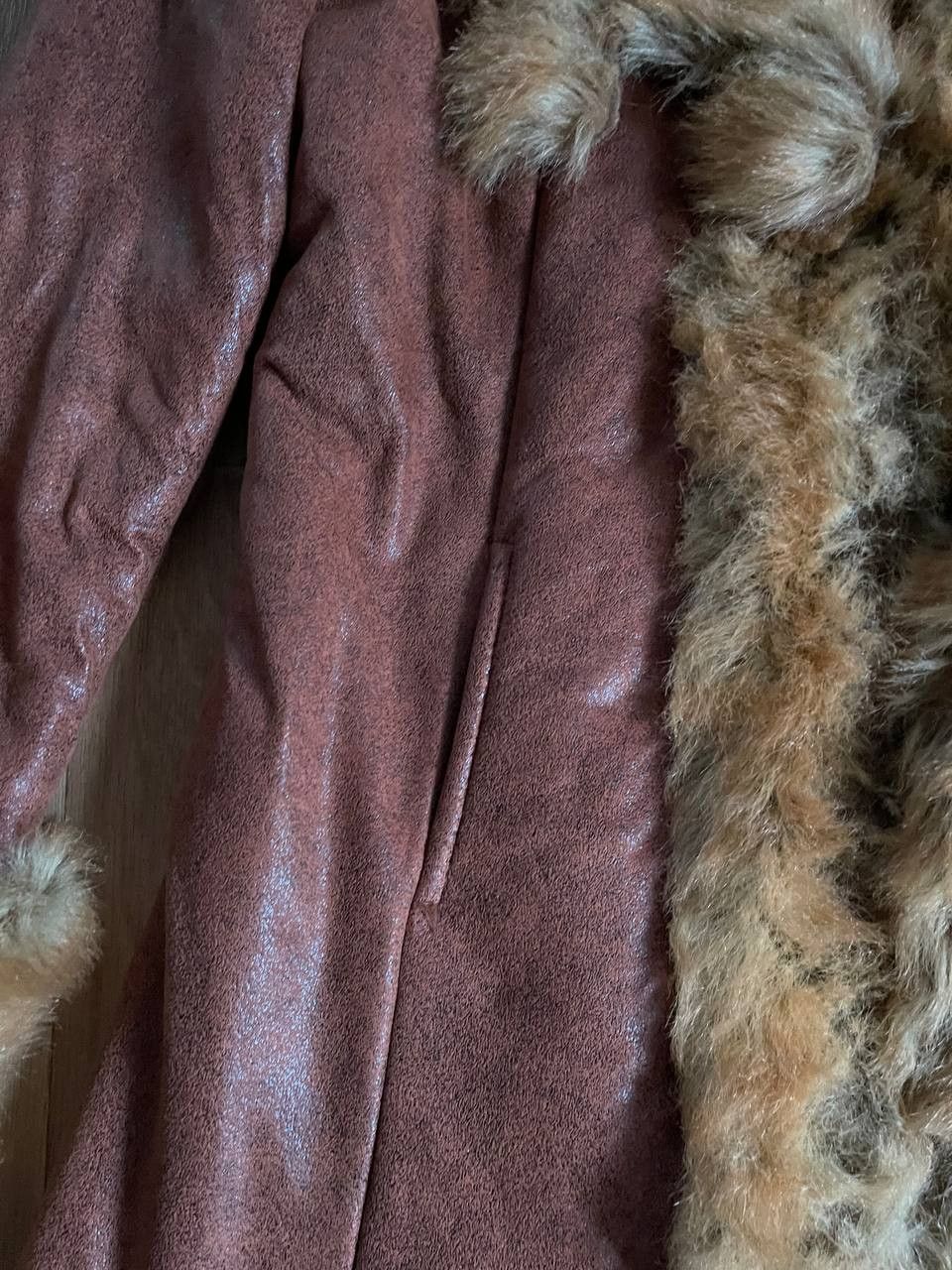 Vintage Vintage Faux Fur Sheepskin Suede Leather Coat Size M / US 6-8 / IT 42-44 - 9 Thumbnail