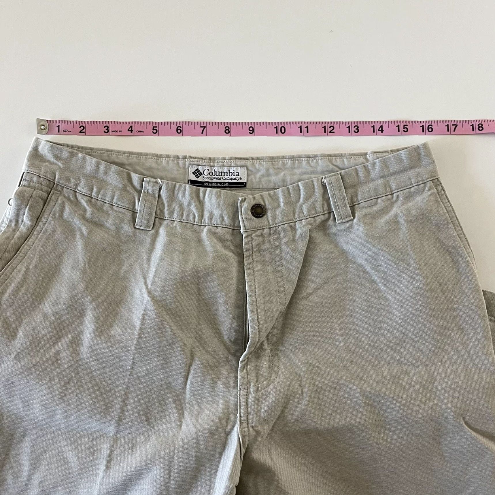 Vintage Columbia Flat Front Khaki Beige Chino Pants Mens 34 100% Cotton Flat Front Beige Chino Pants Men 34 Columbia Beige Cotton Pants Mens Size US 34 / EU 50 - 6 Thumbnail