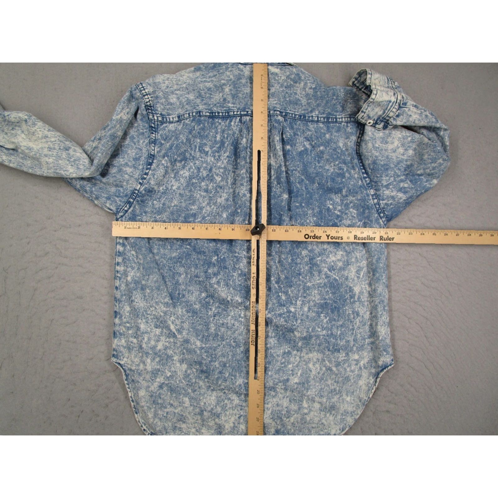 Denime VINTAGE Made in the Shade Shirt Women Small Blue Acid Wash Denim Pocket USA 90s Size S / US 4 / IT 40 - 5 Thumbnail