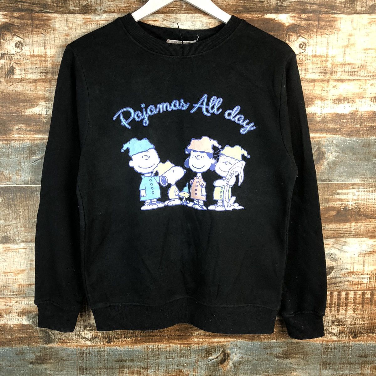 Peanuts Peanuts cartoon Black Sweatshirt #A1782 Size S / US 4 / IT 40 - 3 Thumbnail