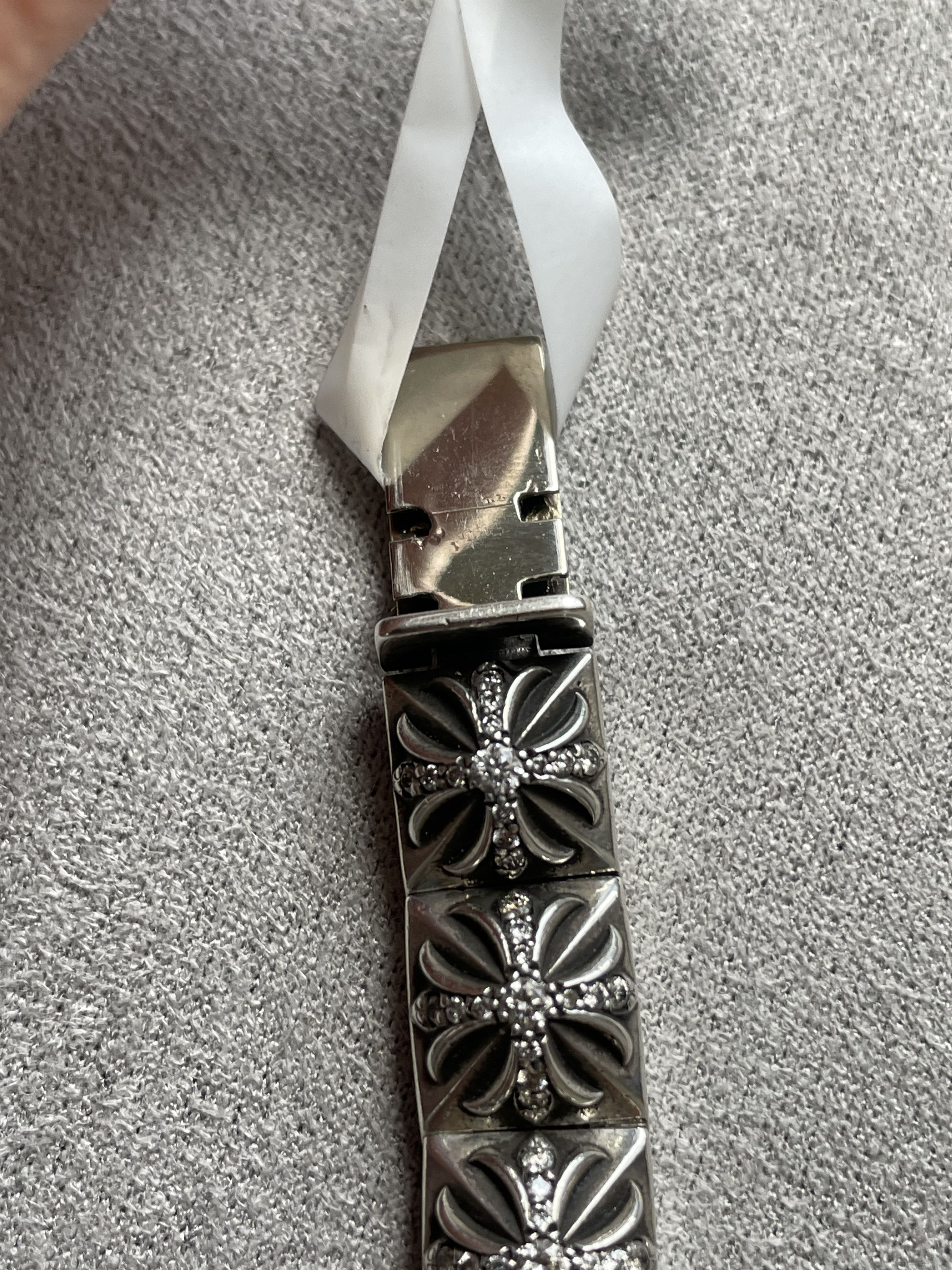 Chrome Hearts Chrome Hearts Silver Diamonds Pyramid Hinged Plus Bracelet Size ONE SIZE - 7 Thumbnail