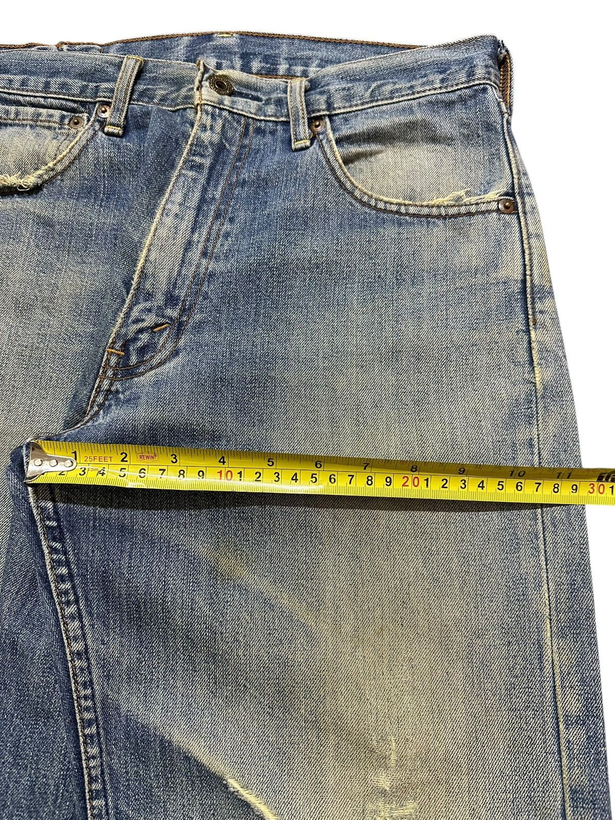 Levi's Vintage 80s Levis 503 Mud Wash Distress Style Baggy Jeans Size US 30 / EU 46 - 15 Thumbnail