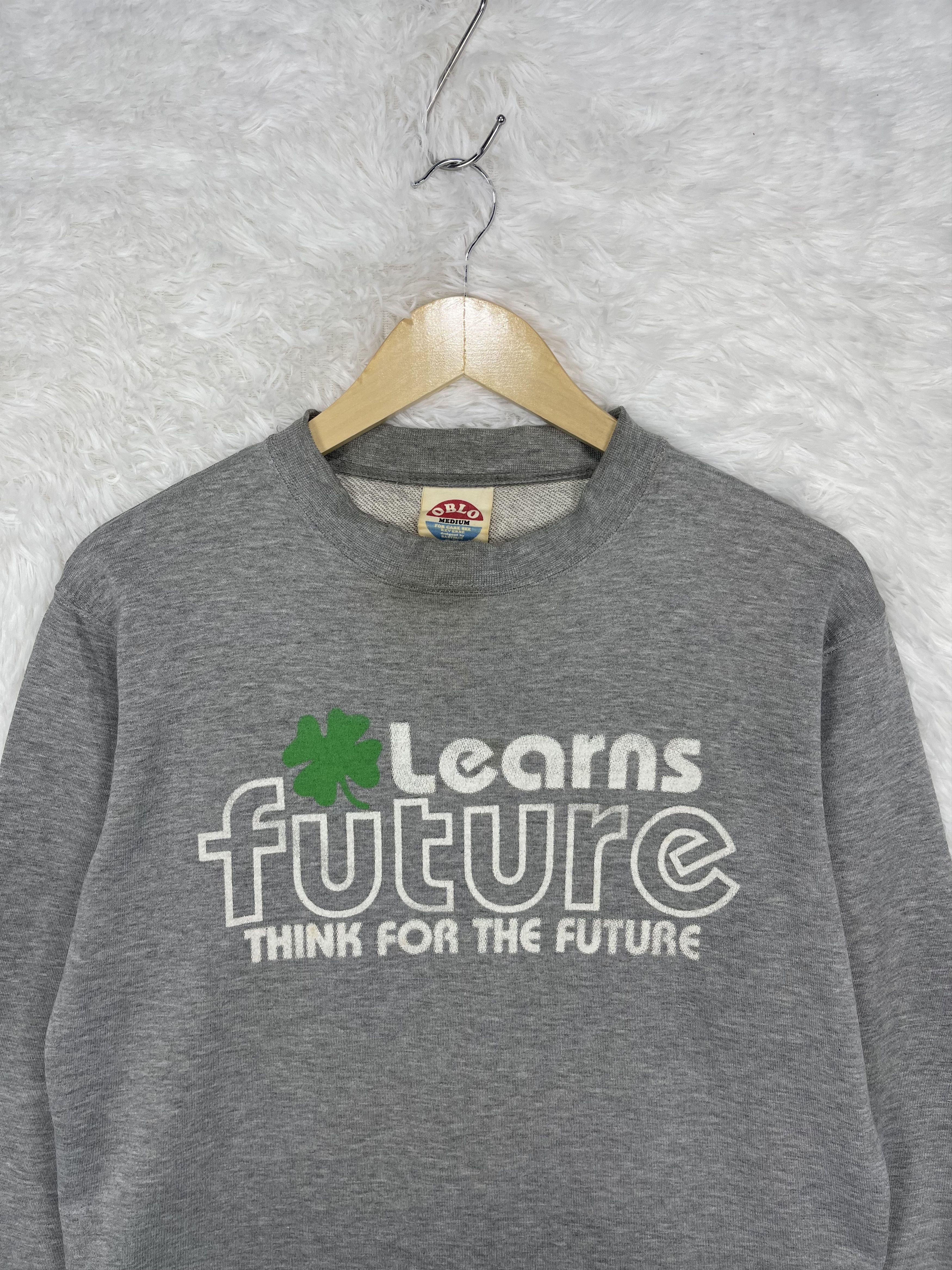 Japanese Brand Vintage 90s Oblo Peace & Future Earth Sweatshirt AS0003 Size US M / EU 48-50 / 2 - 3 Thumbnail