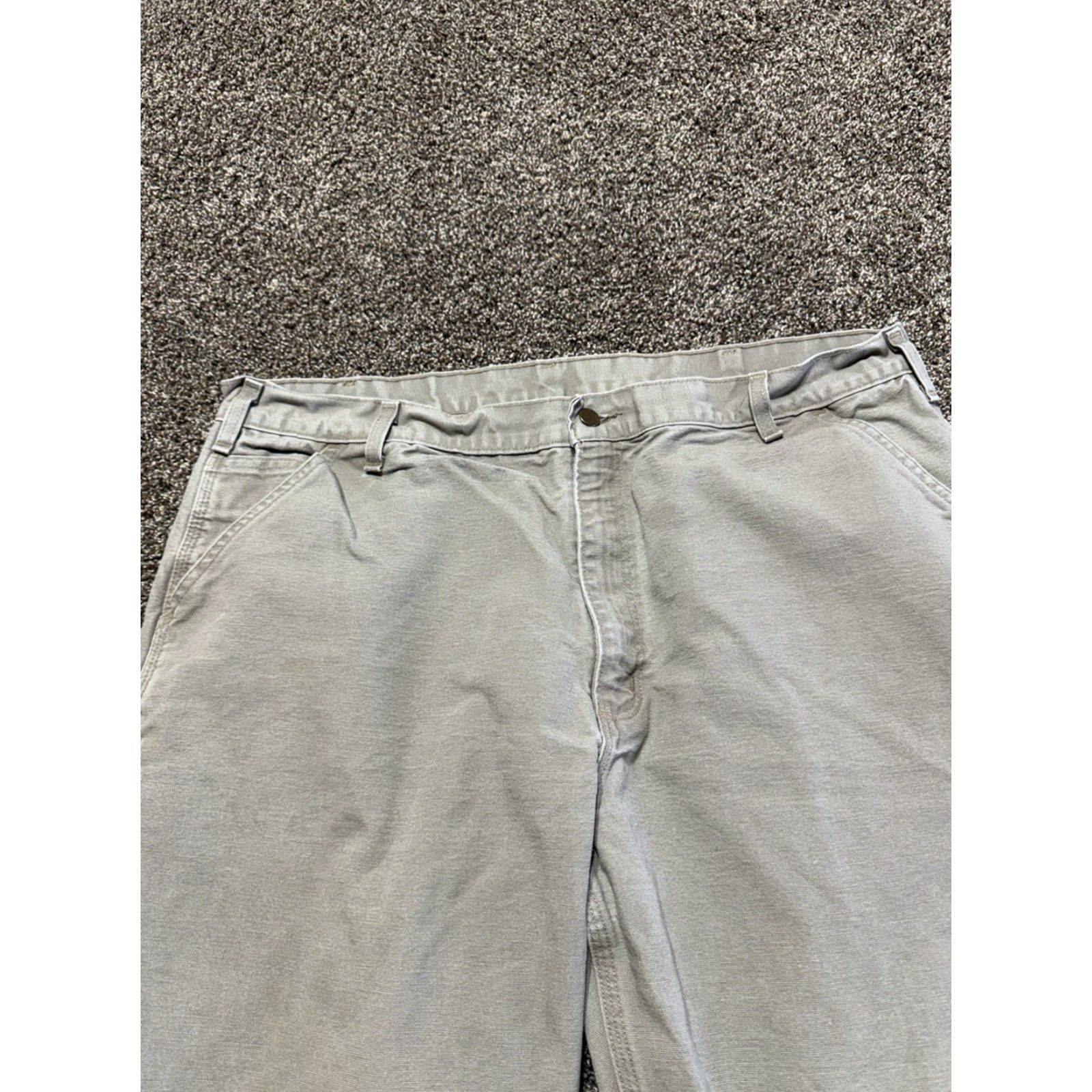 Carhartt Carhartt Jeans Mens 42x32 Dungaree Straight Denim Tan 5-Pocket Logo Zip Pocketless N/A DES 42X32 - Not Flaw Size US 42 / EU 58 - 3 Thumbnail