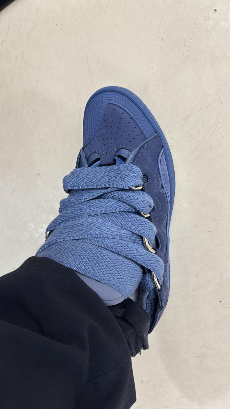 Lanvin oc11z0325 Curb Low Top Sneakers in Blue Size US 14 / EU 47 - 2 Thumbnail