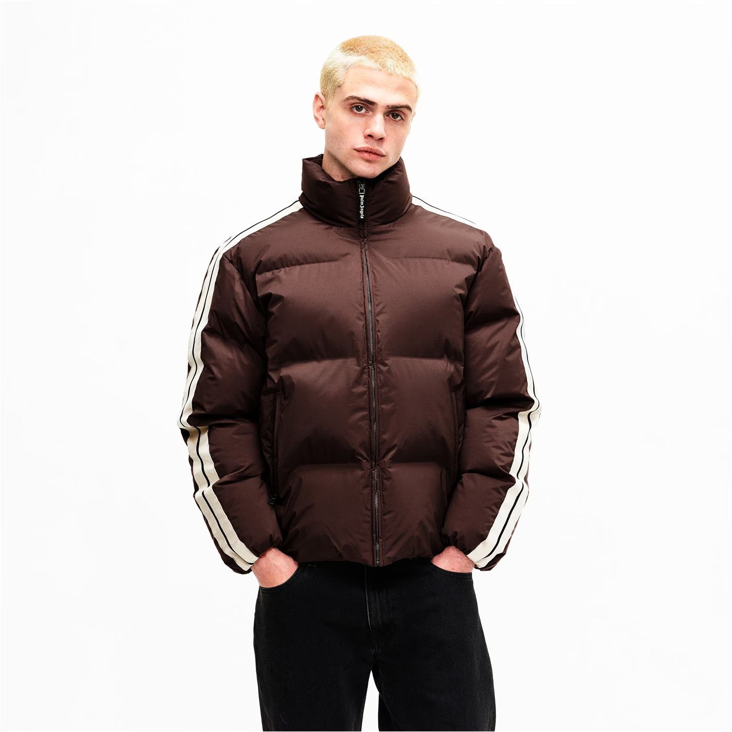 Palm Angels o1g2r1mq0426 Classic Logo Down Puffer Jacket in Brown Size US XXL / EU 58 / 5 - 3 Thumbnail