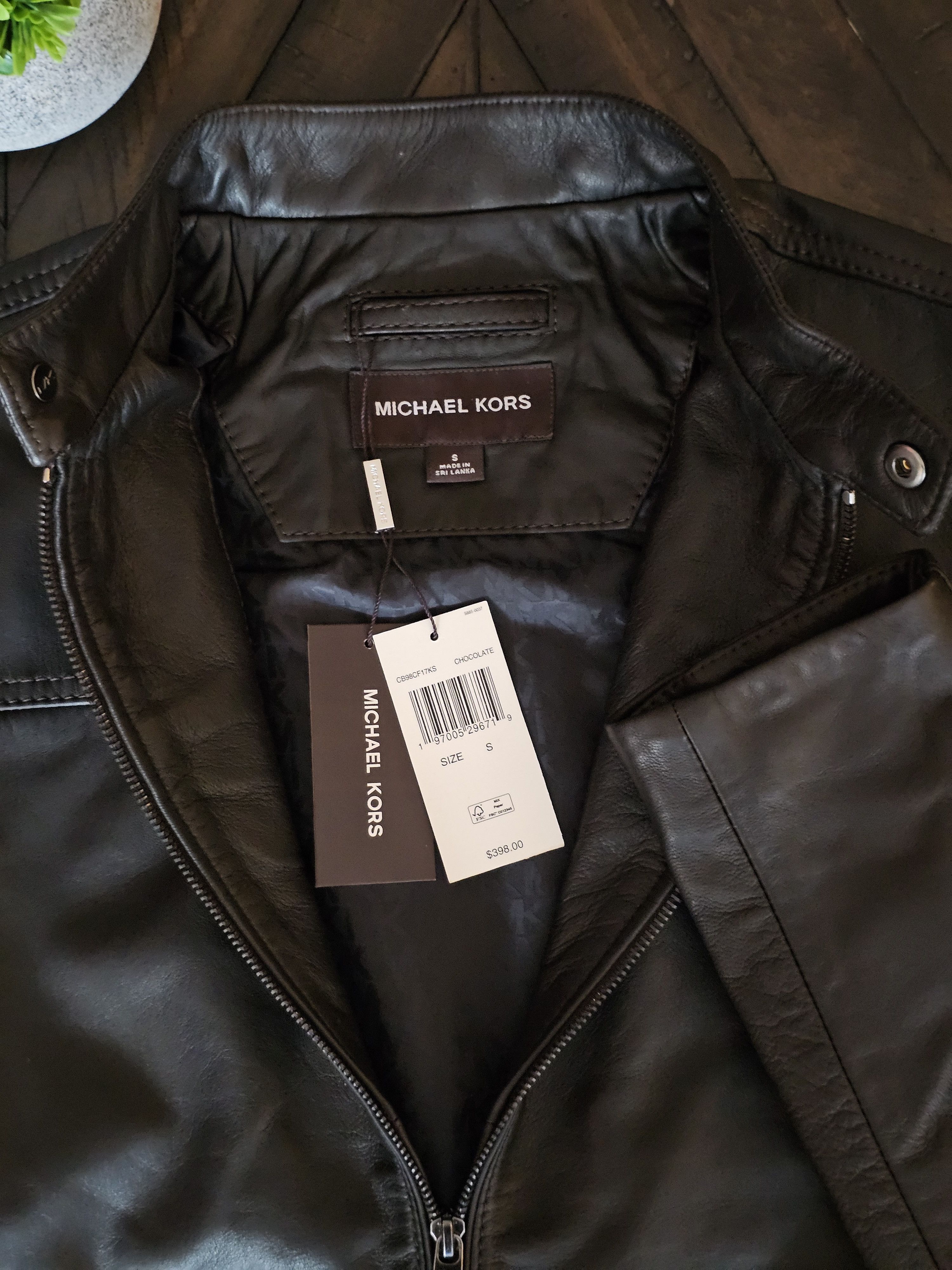 Michael Kors Michael Kors Men's Leather Racer Jacket New with tag Size US S / EU 44-46 / 1 - 7 Thumbnail