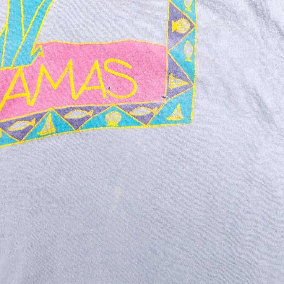 Vintage VINTAGE Bahamas T Shirt Mens Size Medium 80s Tropical Travel Palm Trees Shirt Mens Purple Cotton 80s Travel Bahamas TOURIST Mens Size US M / EU 48-50 / 2 - 4 Thumbnail