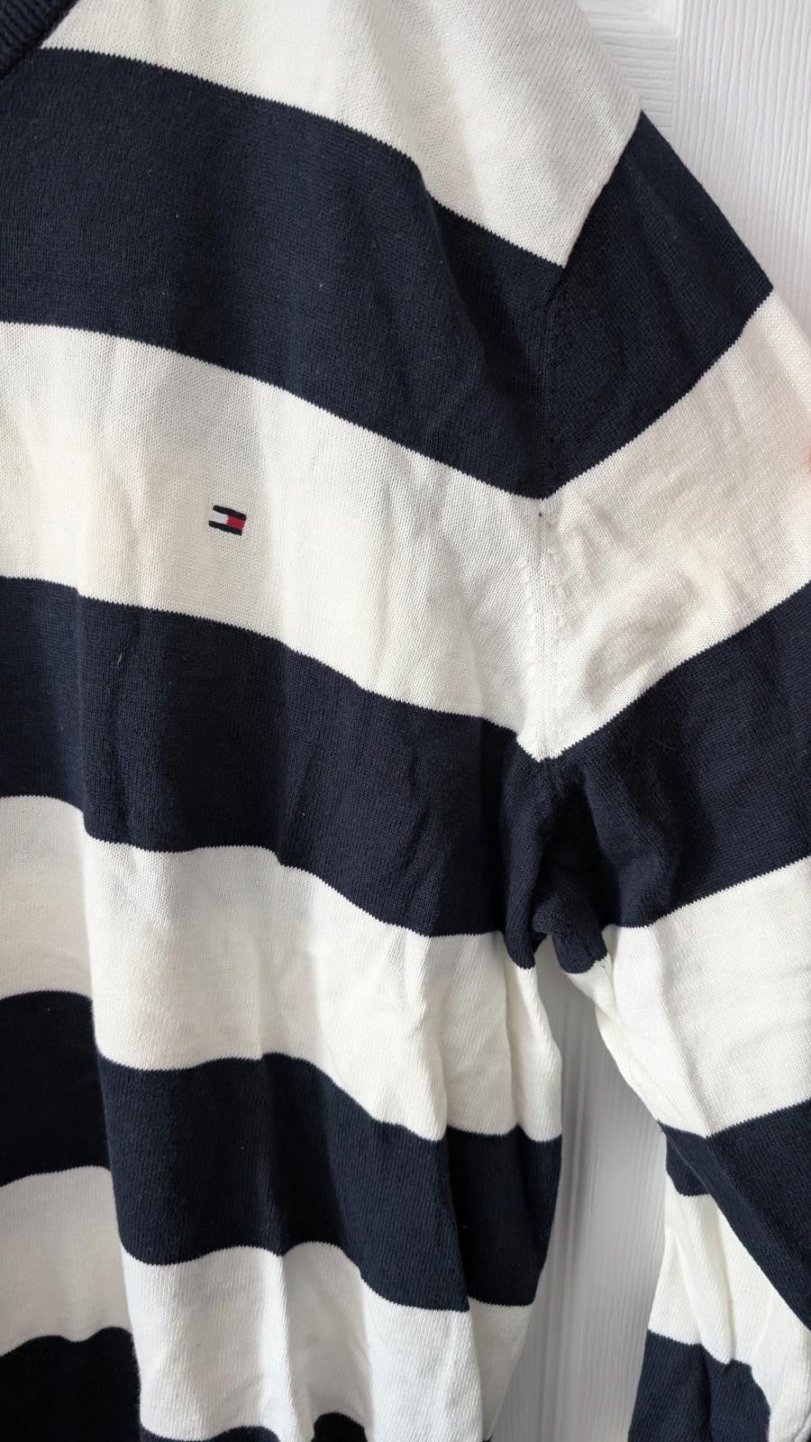 Tommy Hilfiger Tommy Hilfiger Men’s VNeck Striped Sweater Navy XXL Pullover Size US XXL / EU 58 / 5 - 5 Thumbnail
