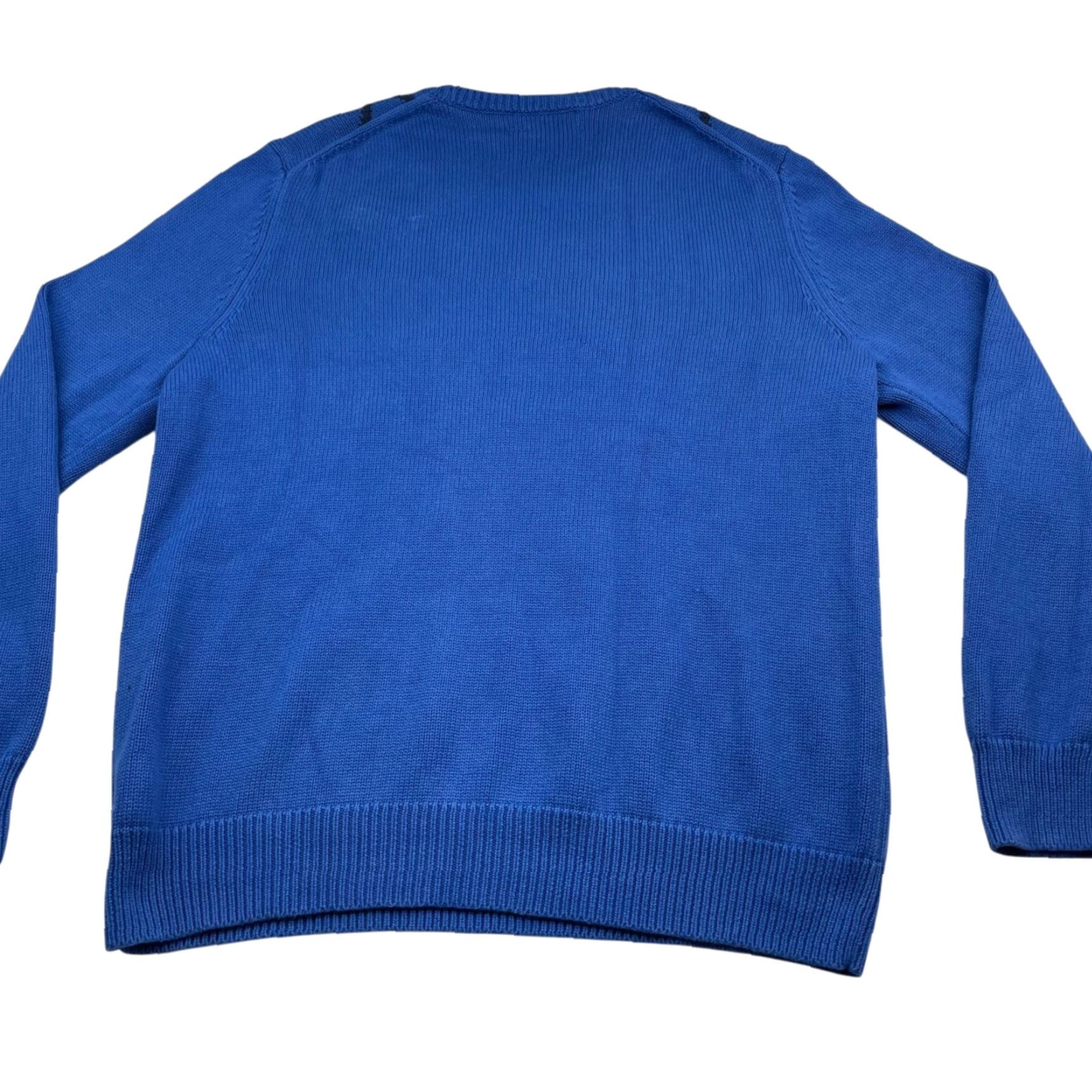 Brooks Brothers Brooks Brothers Men’s Textured Knit Pullover Sweater Blue Argyle XL Crew Neck 100% Cotton Size US XL / EU 56 / 4 - 3 Thumbnail