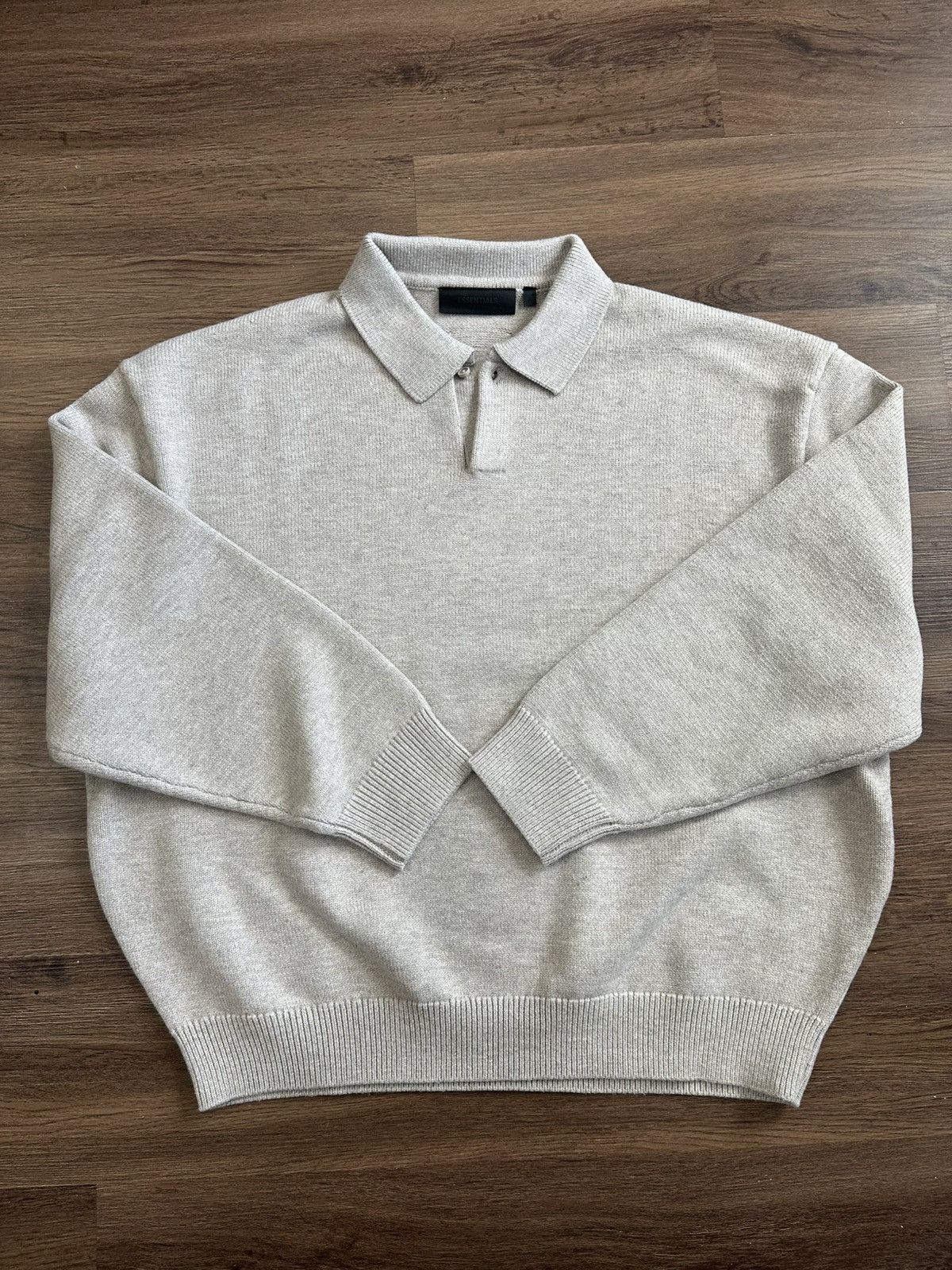 Fear of God Fear of God Essentials Dark Heather Knit Polo Size US M / EU 48-50 / 2 - 1 Thumbnail