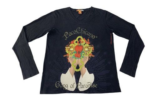 Christian Audigier Paco Chicano by Christian Audiger Gang Of Paradise V Neck Size US M / EU 48-50 / 2 - 1 Thumbnail