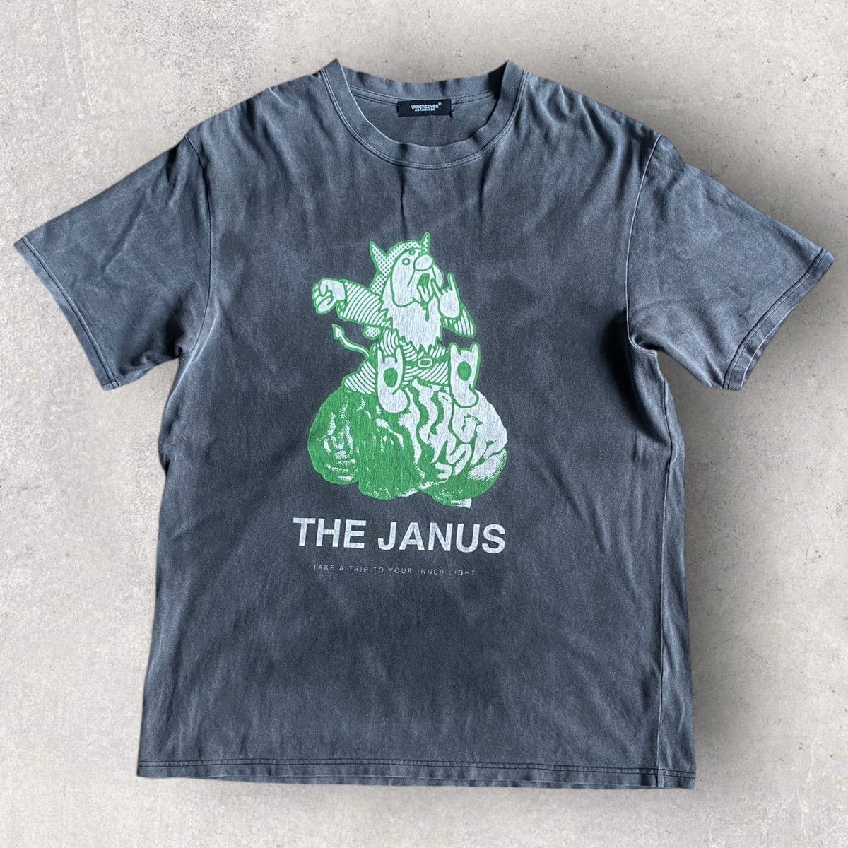 Undercover SS18 The Janus Grey Acid Wash Oversize Tee Size US L / EU 52-54 / 3 - 1 Thumbnail