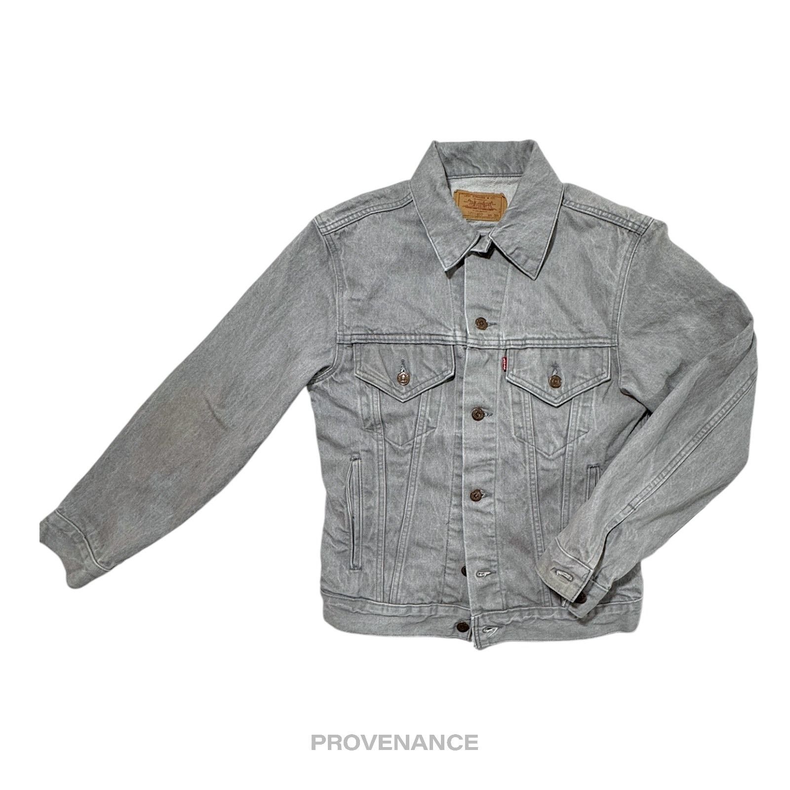 Levi's 🔴 LEVIS Denim Jacket - Grey 36 Size US S / EU 44-46 / 1 - 2 Thumbnail