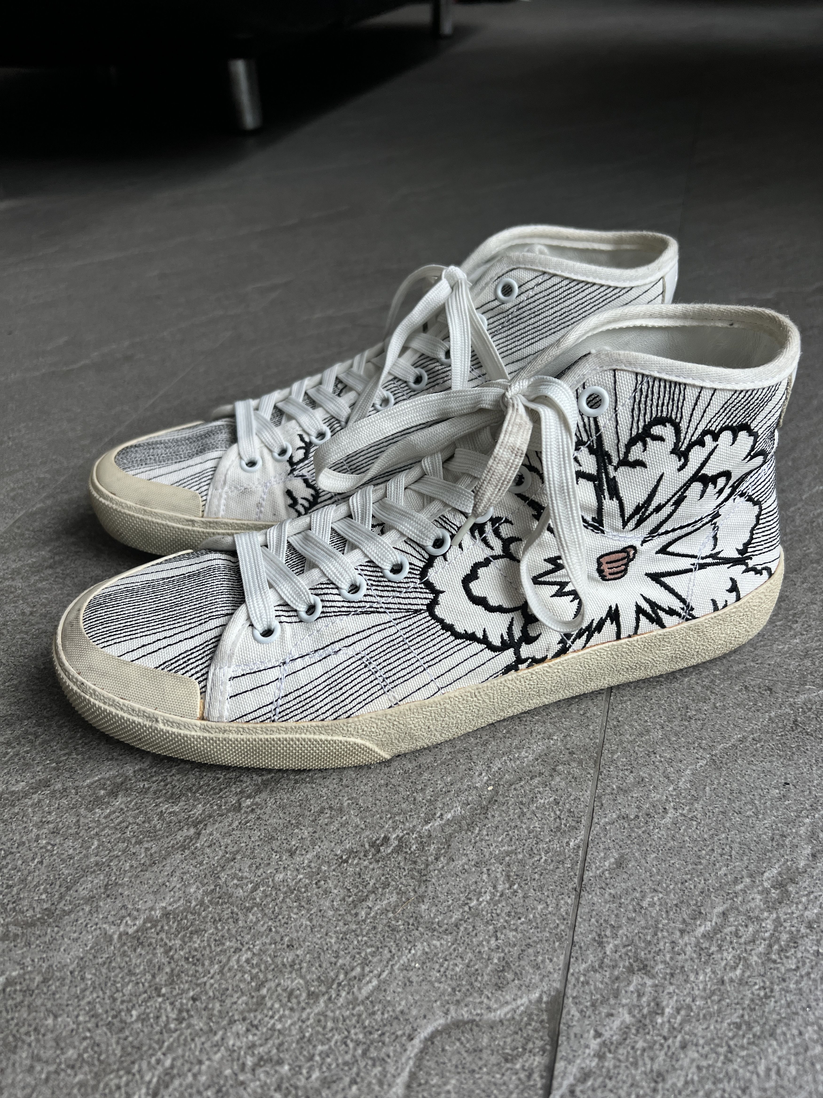 Saint Laurent Paris Floral Canvas High Tops EU41 main image 10