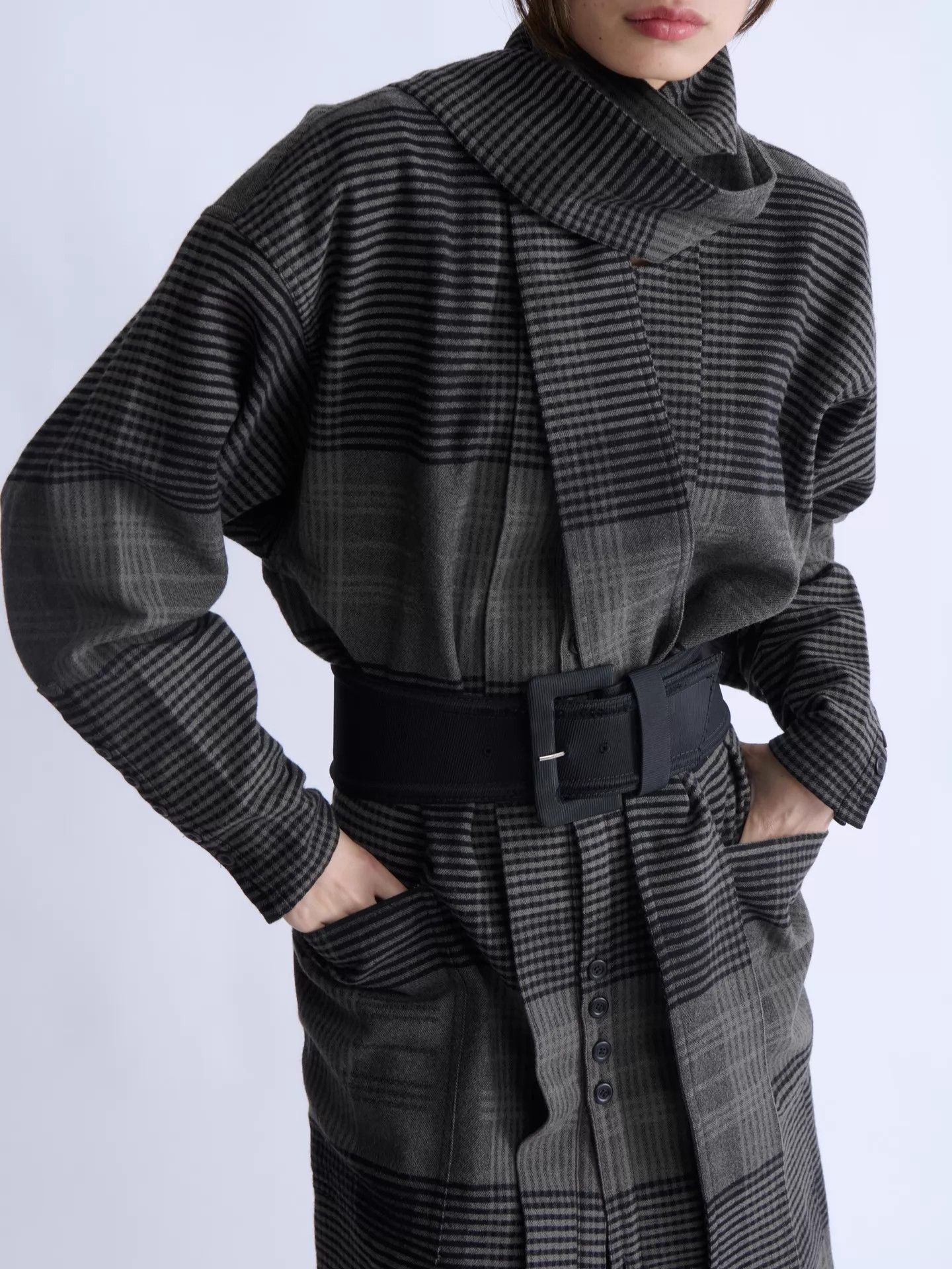 Geoffrey Beene Geoffrey Beene 90s Vintage Wide Leather Waist Belt Size ONE SIZE - 1 Thumbnail
