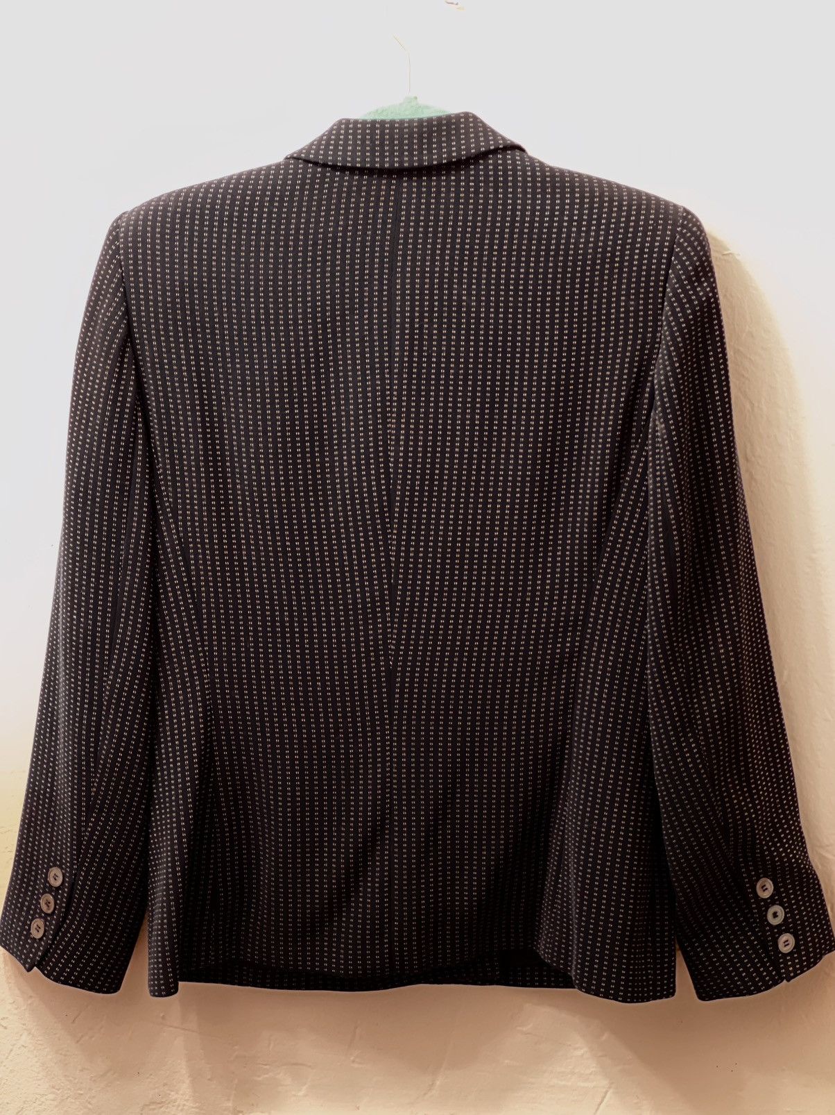 Other × Vintage Liz Claiborne Navy and White Pinstriped Blazer Size L / US 10 / IT 46 - 7 Thumbnail