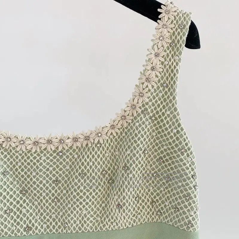 Miu Miu Miu Miu Sleeveless A-Line Dress in Green . Size XL / US 12-14 / IT 48-50 - 5 Thumbnail