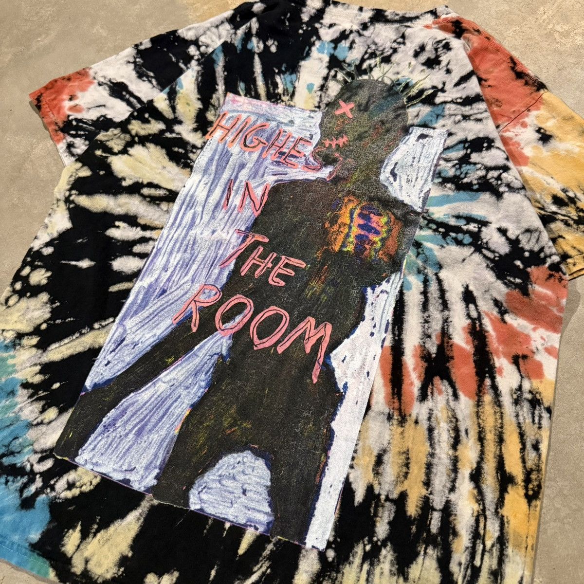 Travis Scott Travis Scott Highest In The Room Tie Dye Rap Tee Size US L / EU 52-54 / 3 - 3 Thumbnail