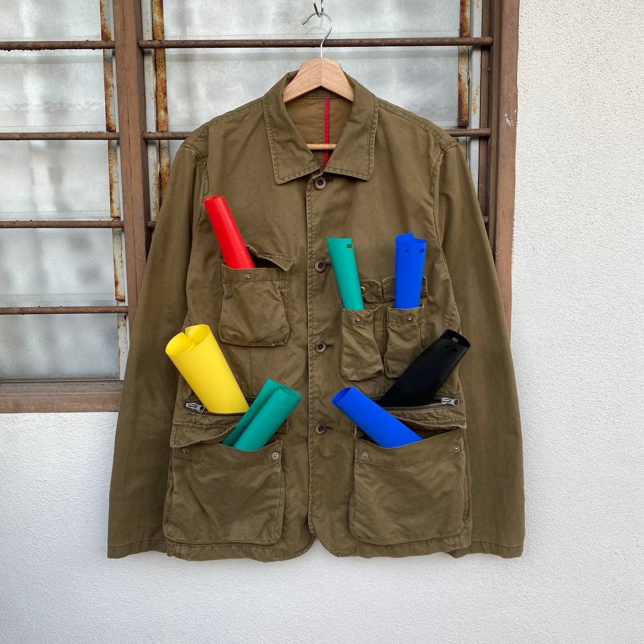 291295=Homme 291295=HOMME Archive Multi-Pocket Utility Tactical Jacket Size US L / EU 52-54 / 3 - 1 Thumbnail