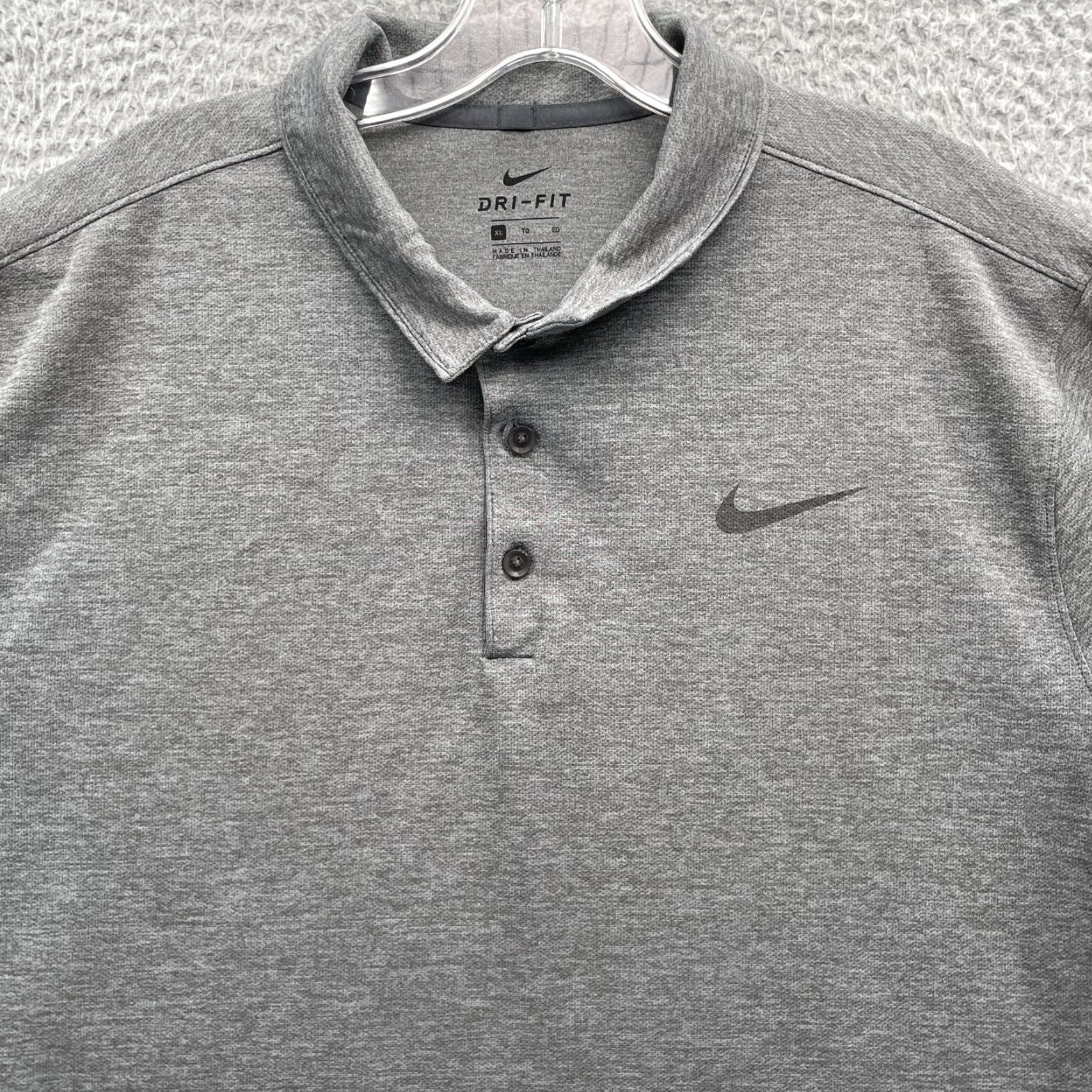 Nike Nike Polo Shirt Men's XL Gray Dri-Fit Golf Preppy Performance Sportswear Travel Shirt 90s, golf, preppy, country club Mens Size US XL / EU 56 / 4 - 2 Thumbnail