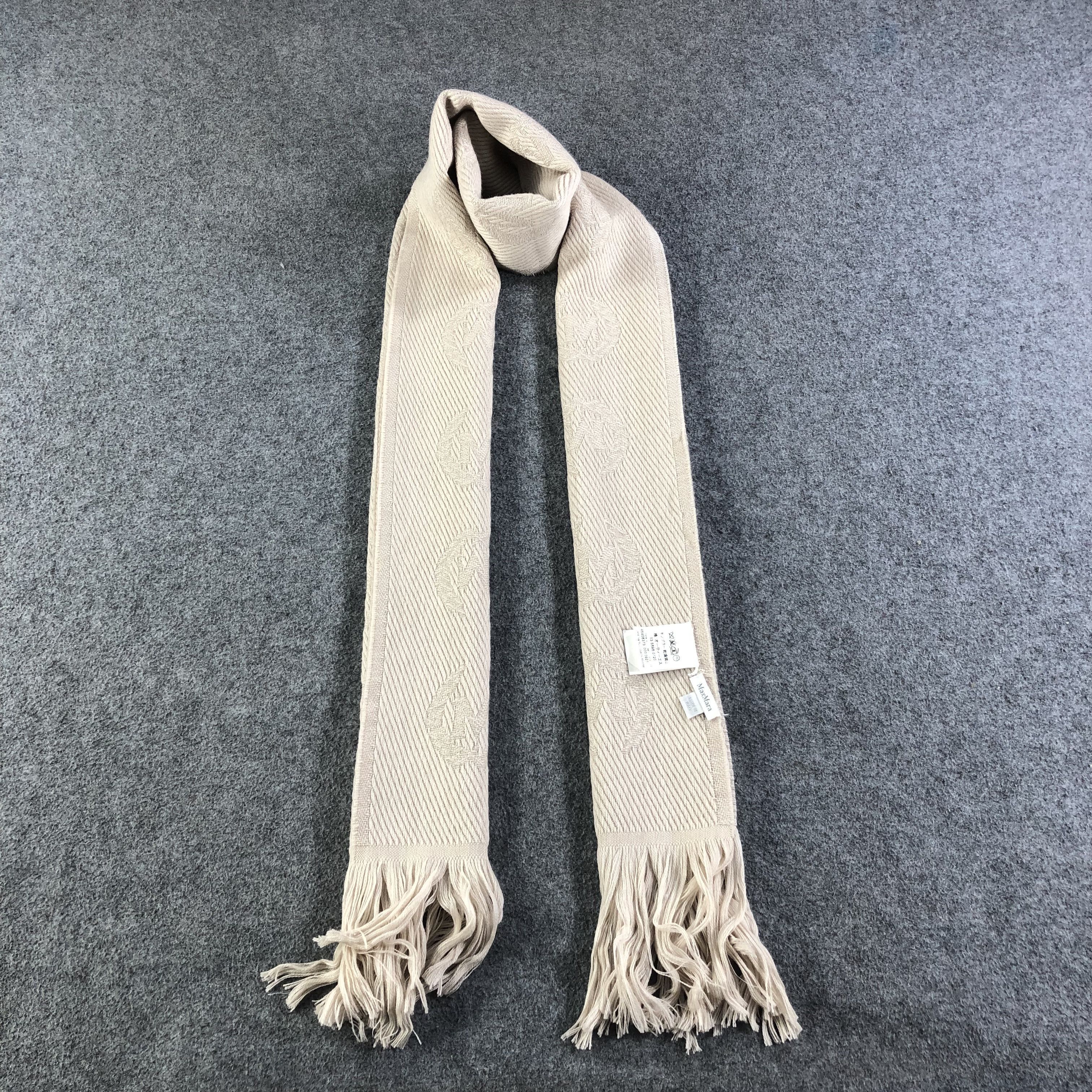 Vintage Max Mara Monogram Wool Scarf Muffler V1092 Size ONE SIZE - 1 Thumbnail