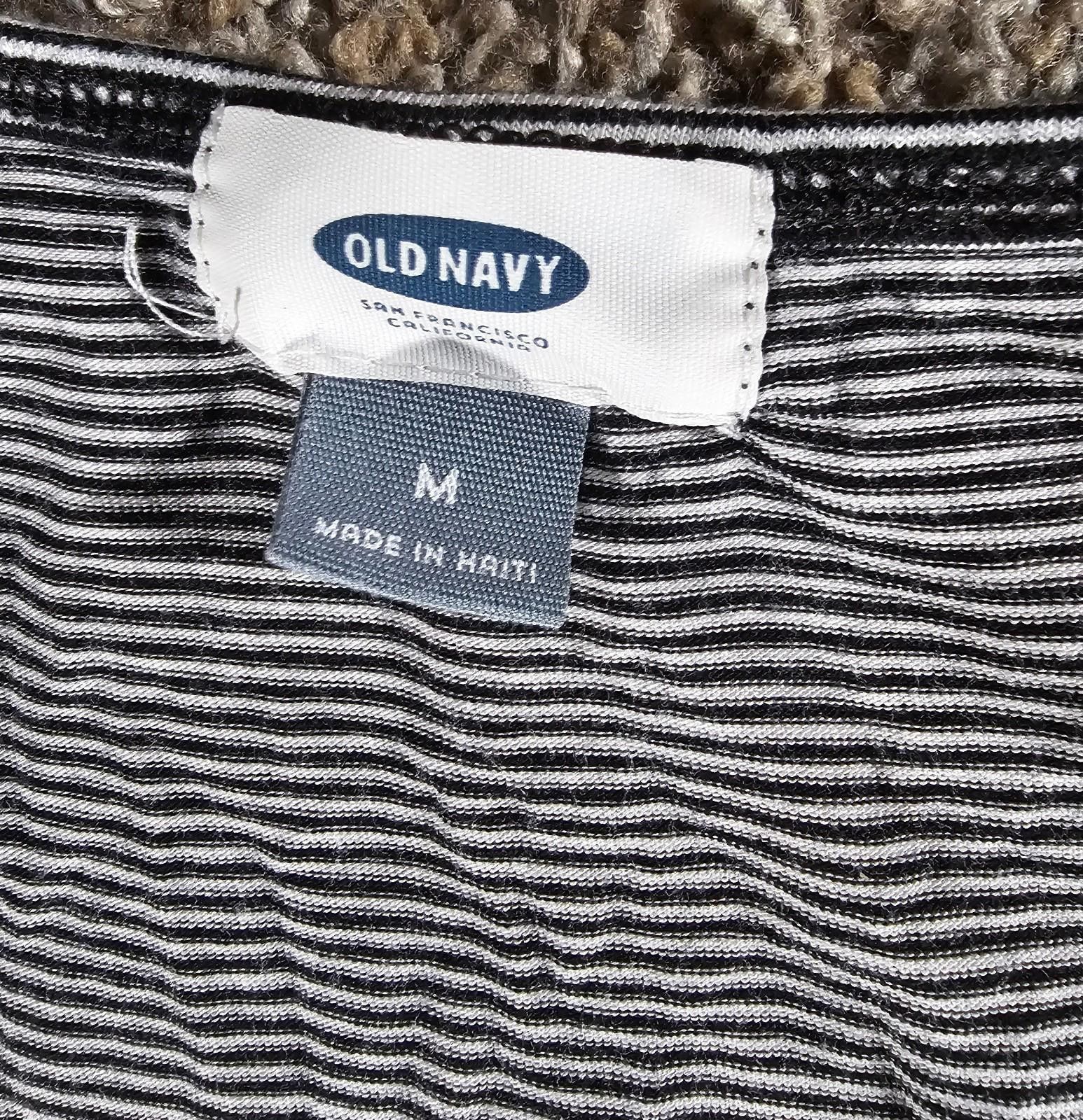Old Navy Old Navy M Black Gray Striped Tank Top Size M / US 6-8 / IT 42-44 - 2 Thumbnail