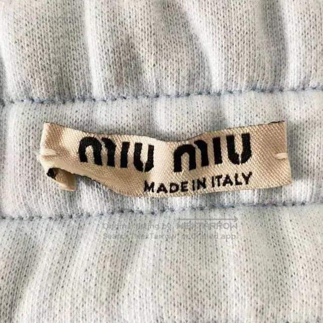 Miu Miu MIU MIU Logo Embroidered Elastic Waist Shorts. Size 39" - 5 Thumbnail