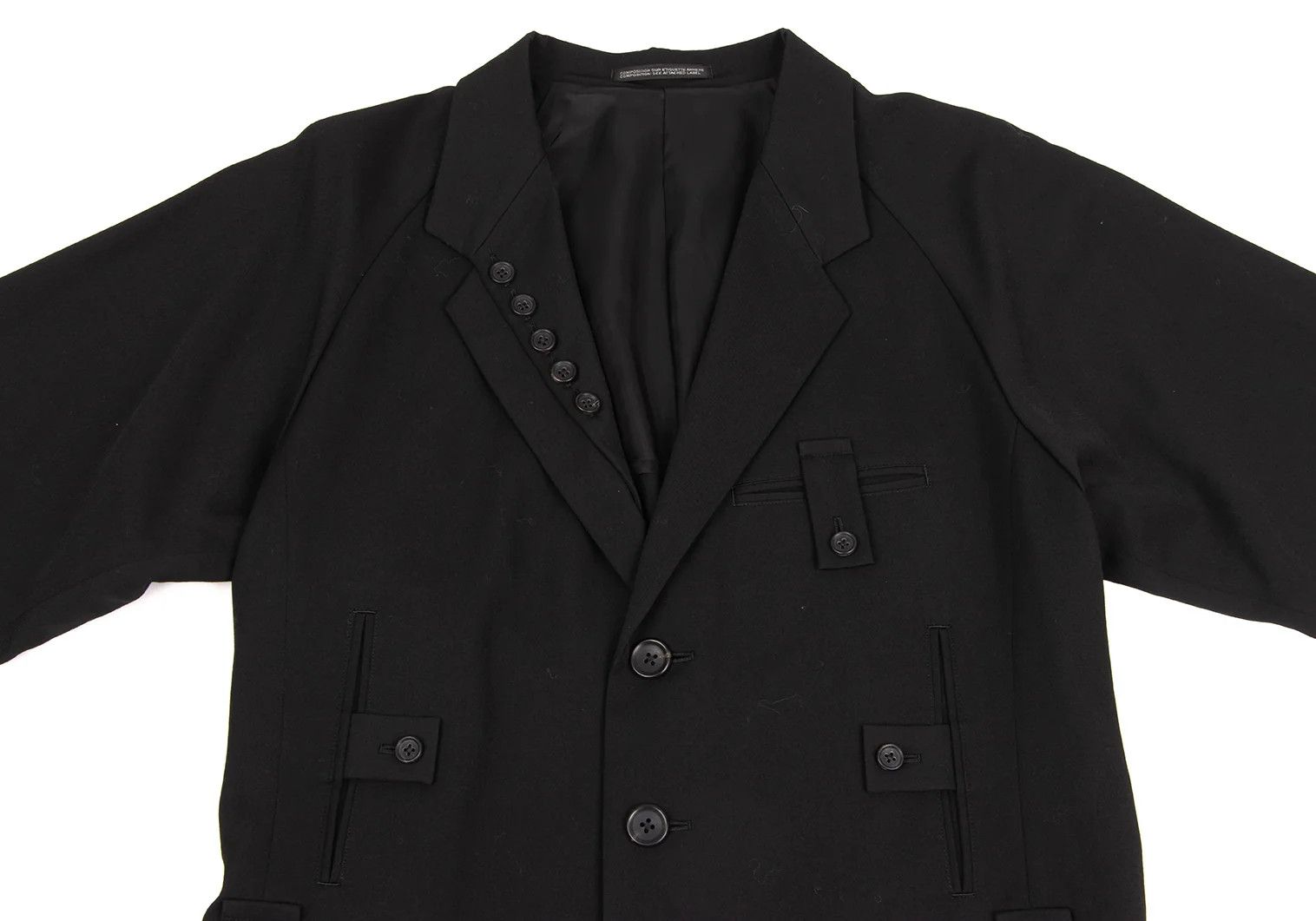 Yohji Yamamoto Yohji Yamamoto Wool Gabardine Pocket Design Jacket Size US M / EU 48-50 / 2 - 2 Thumbnail