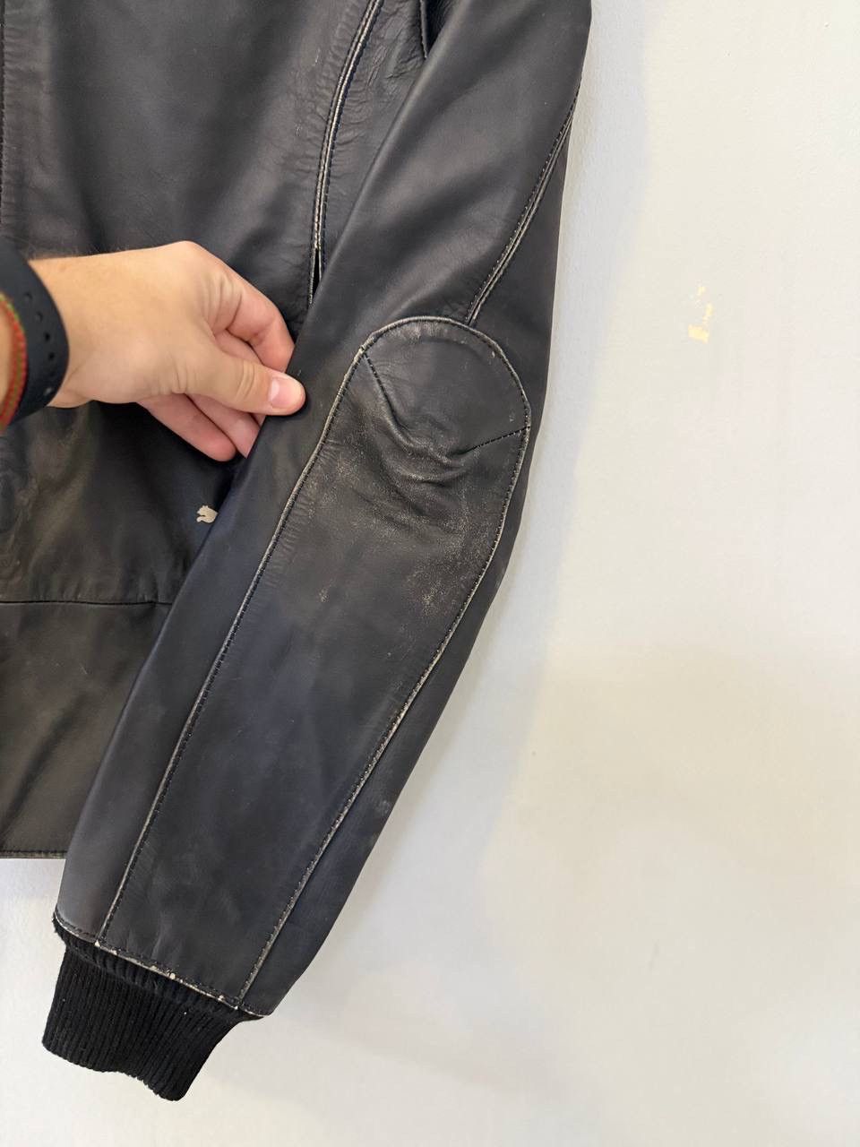 Puma RARE Archival x Puma Black Leather Jacket 500cc Motorcycle Size S / US 4 / IT 40 - 8 Thumbnail