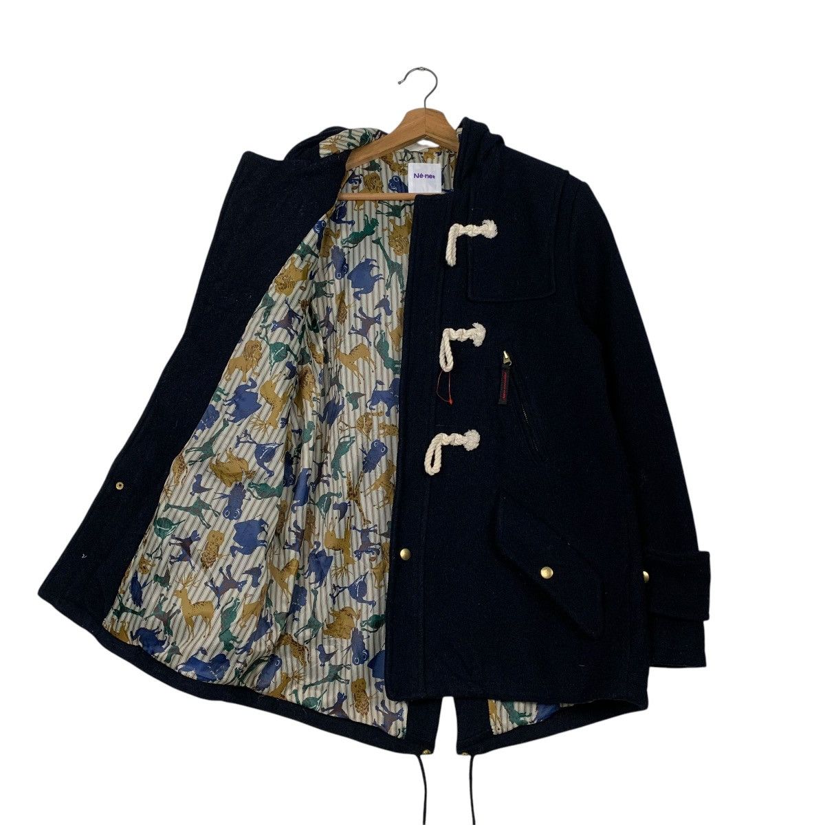 Ne-Net Ne-net Hooded Wool Duffle Coat Size US M / EU 48-50 / 2 - 10 Thumbnail