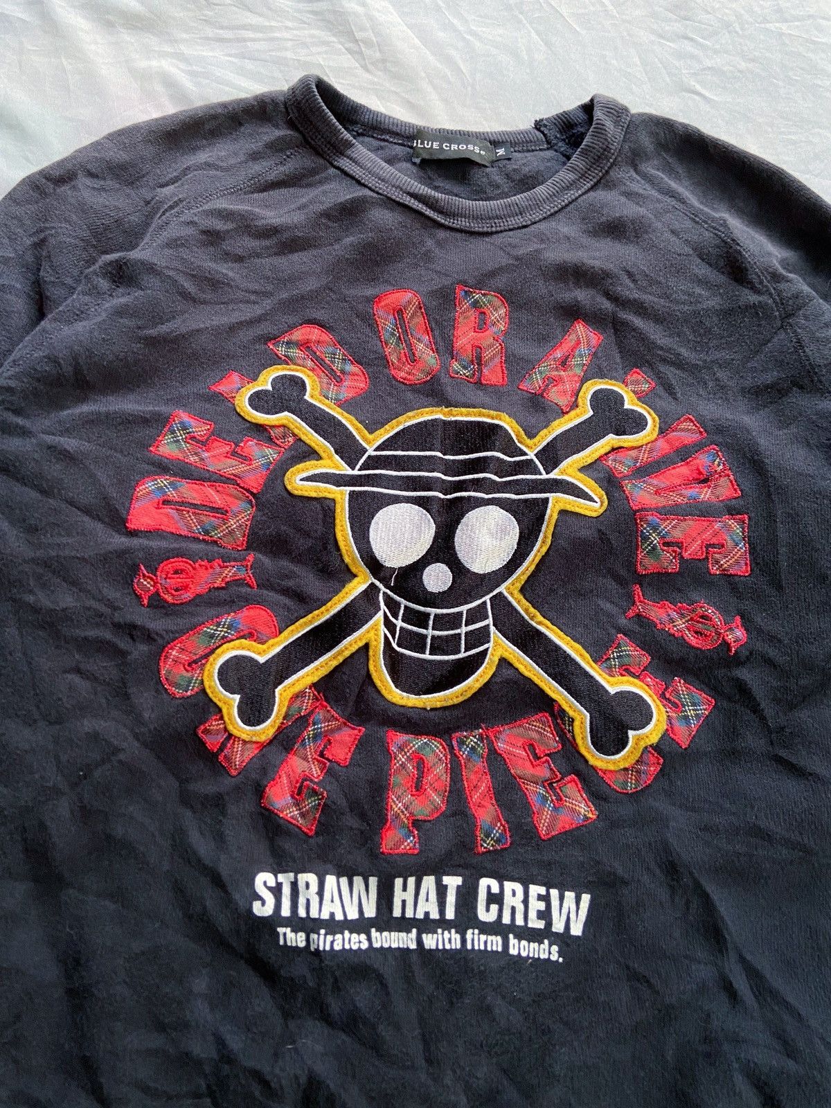Japanese Brand BLUE CROSS STRAW HAT CREW SWEATSHIRT Size US S / EU 44-46 / 1 - 4 Thumbnail